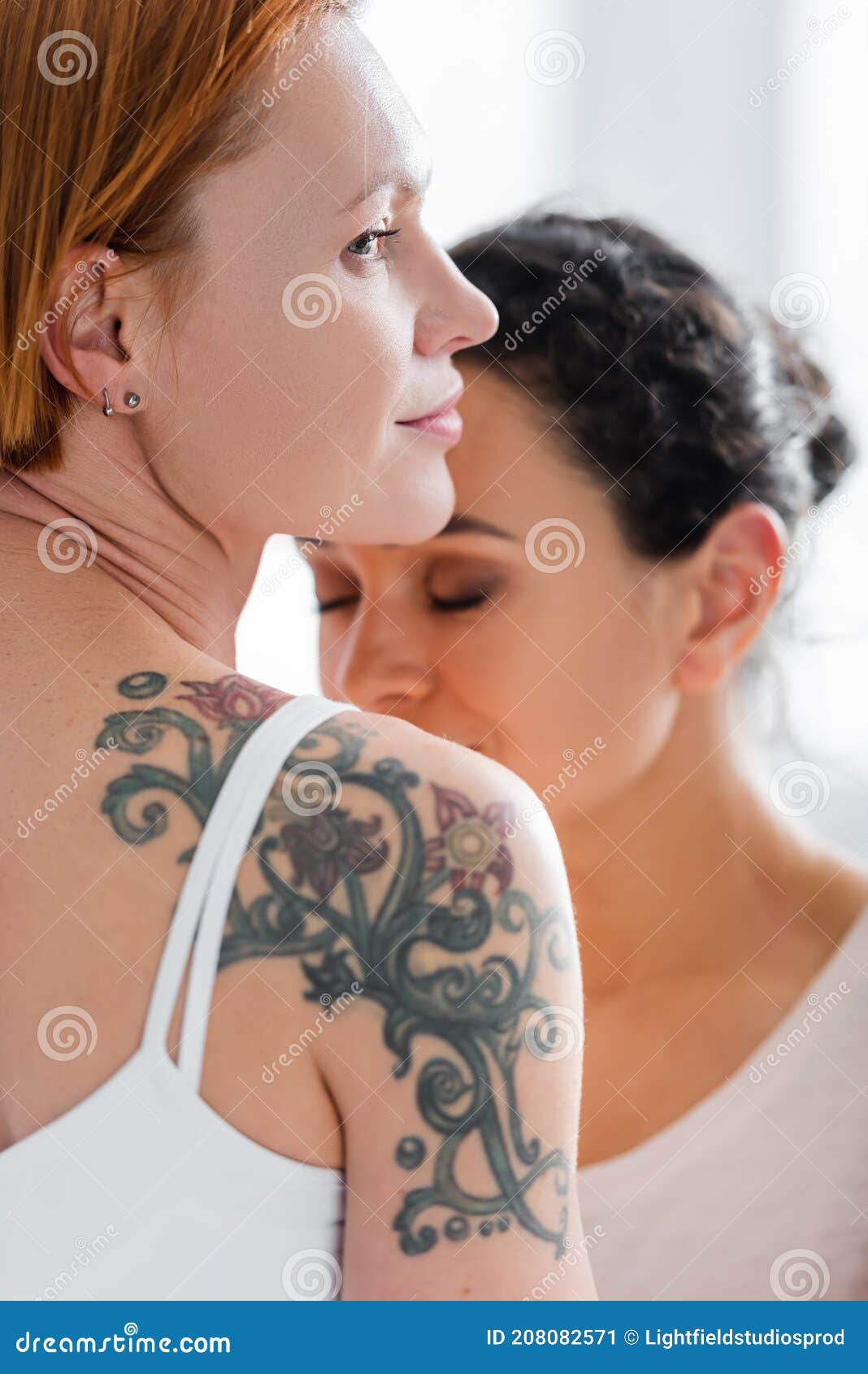 Tattooed lesbian young