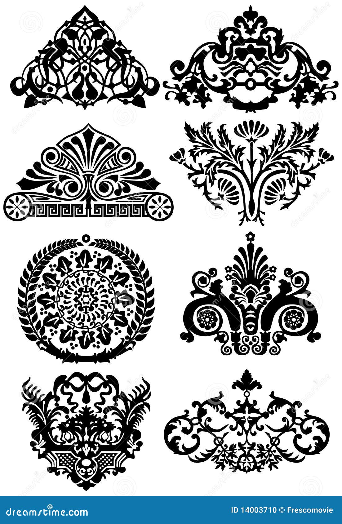 Tattoos and ornaments stock vector. Illustration of flower 14003710