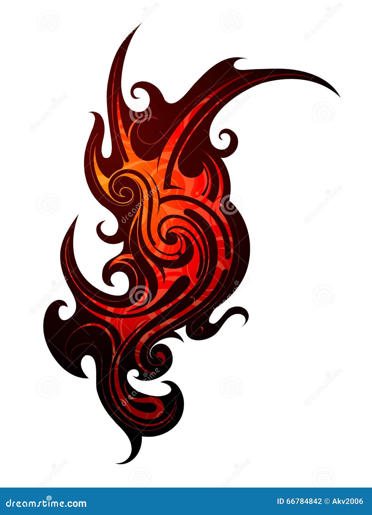 Tatuagem da mulher do fogo ilustração stock. Ilustração de idéias - 75218499