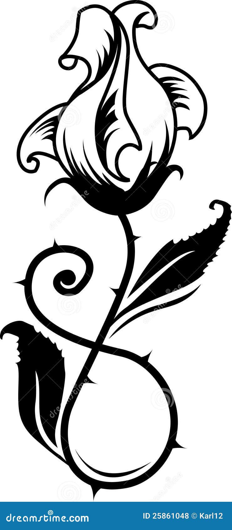 Tatuagem de rosa ilustração do vetor. Ilustração de projeto - 25861048, image size:741x1690