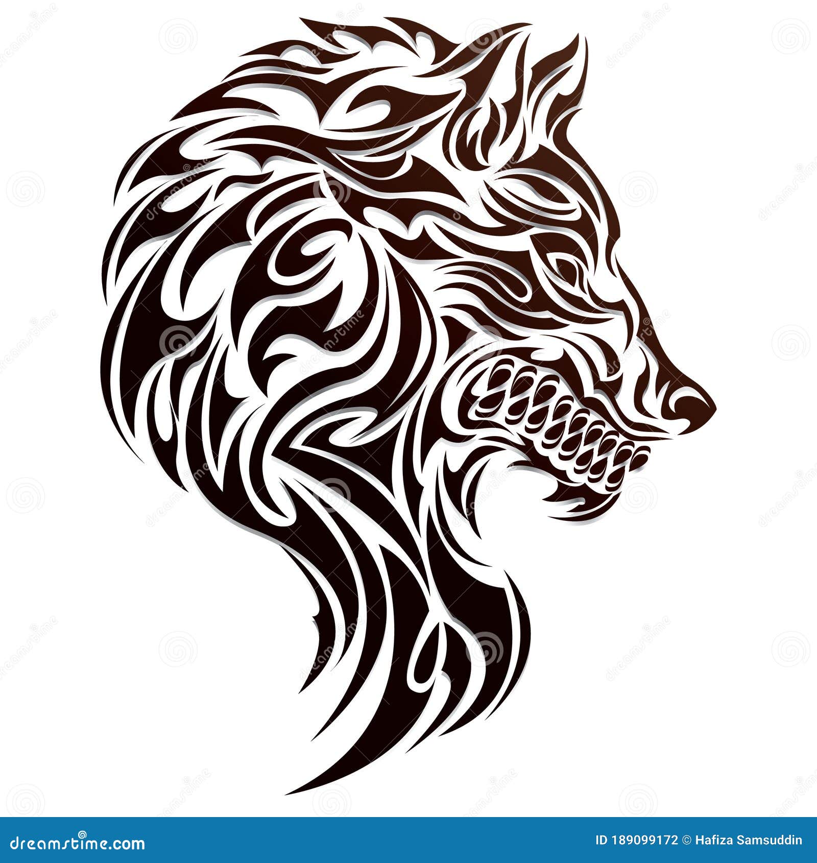 rodar mineral Renunciar Tatuaje De Lobo. Diseño Decorativo De Ilustración Vectorial Ilustración del  Vector - Ilustración de lobos, animales: 189099172