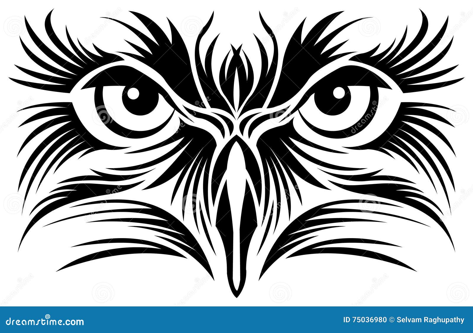 Tatuaje De Los Ojos De Eagle Ilustración del Vector - Ilustración de  tribal, libertad: 75036980