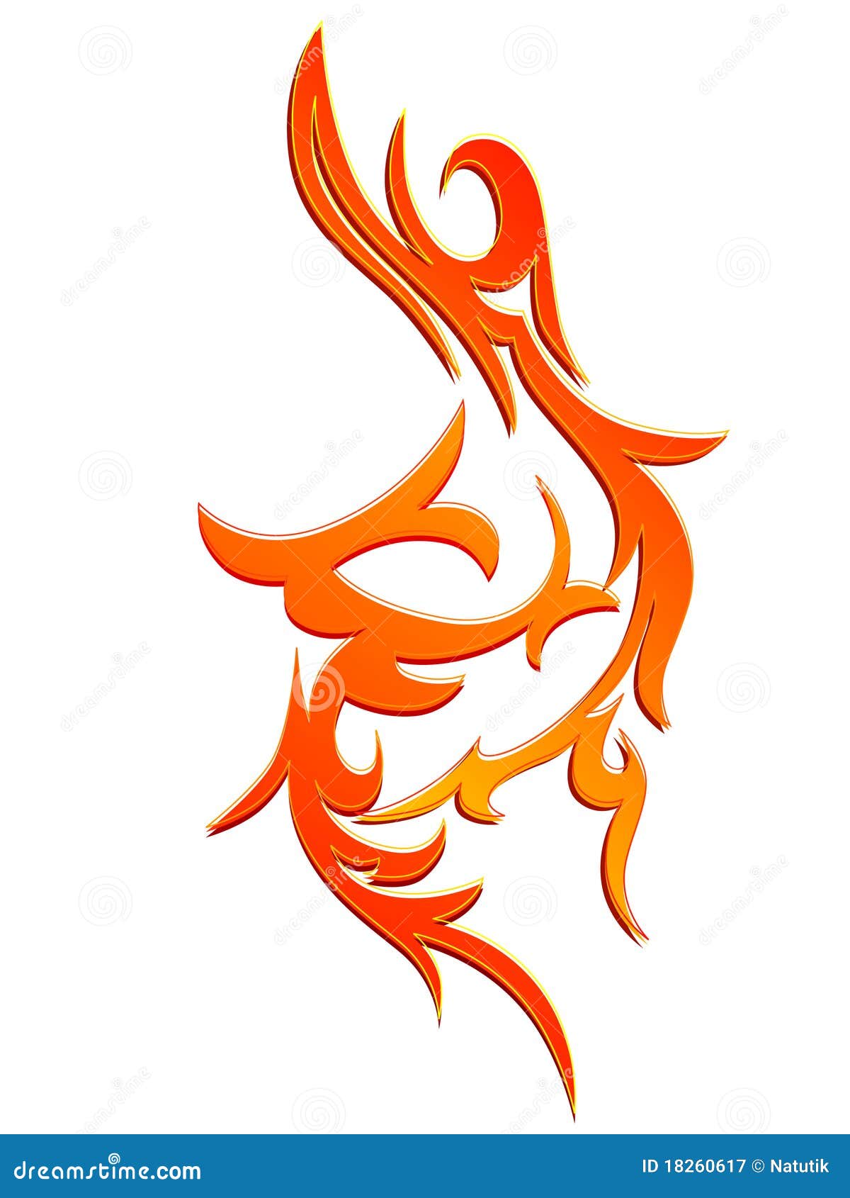 Tatuaje del fuego ilustración del vector. Ilustración de muestra - 18260617