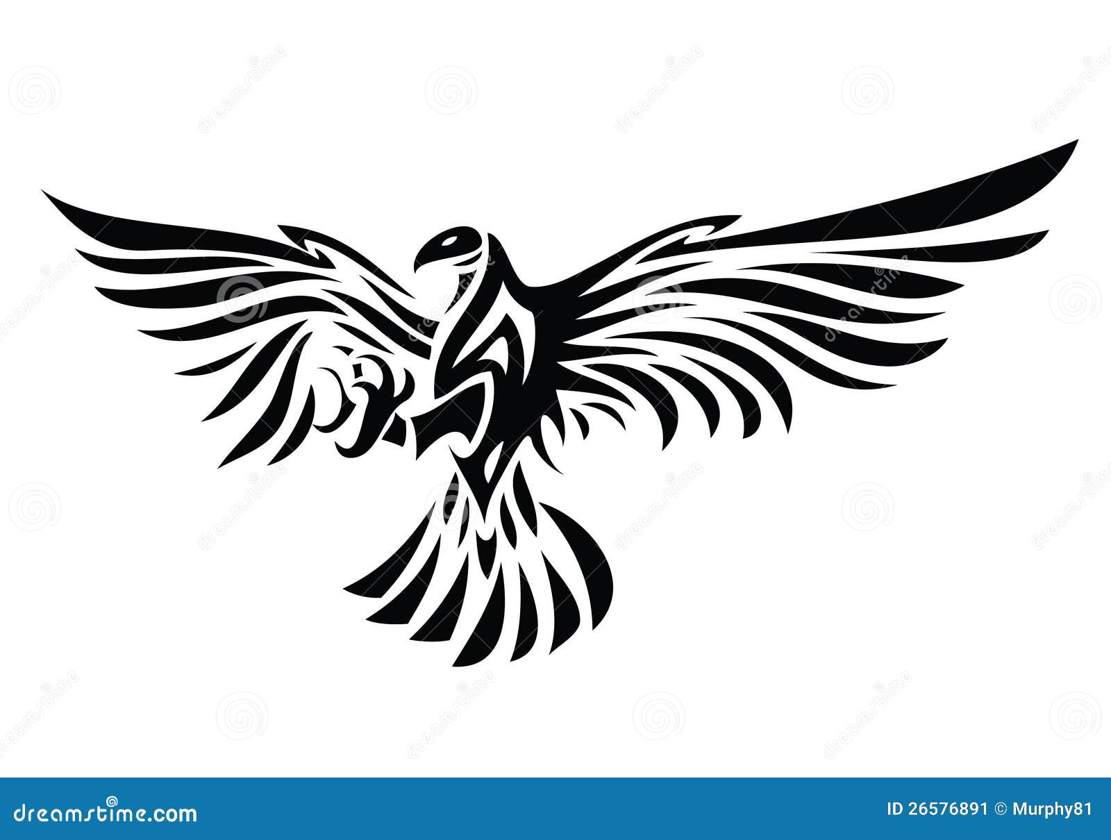 Tatuaje tribal del águila ilustración del vector. Ilustración de potencia -  26576891