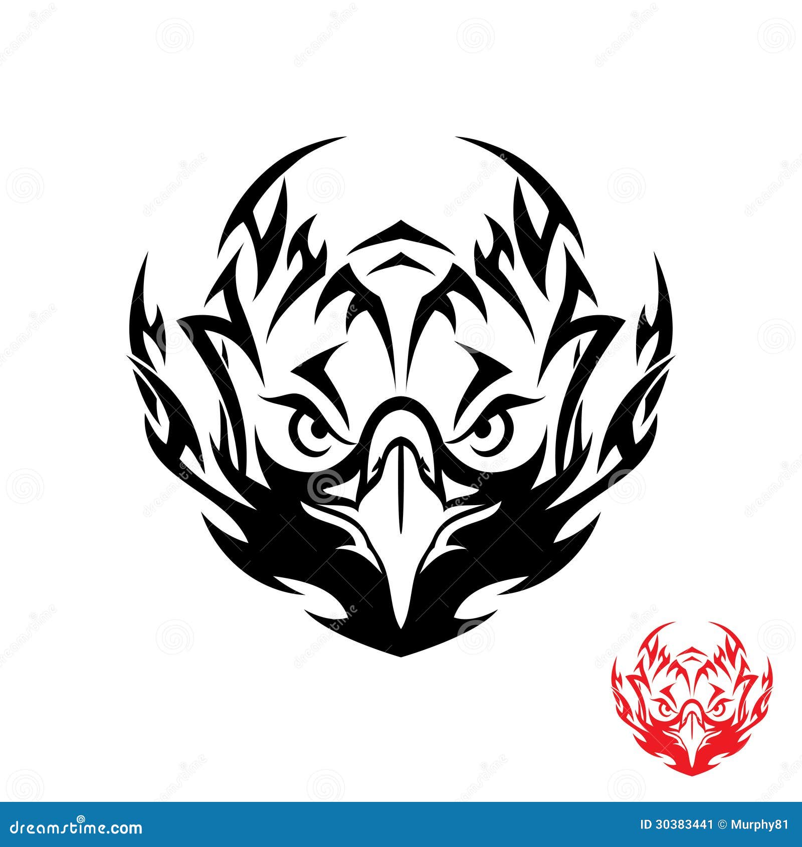 Tatuaje tribal del águila ilustración del vector. Ilustración de negro -  30383441