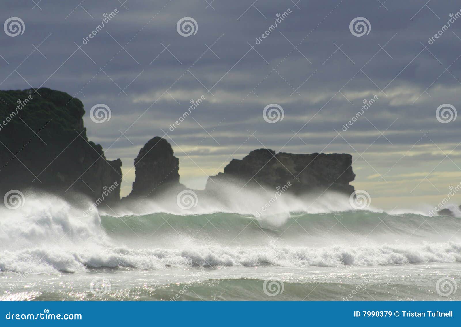 Tauranga Bay stock image. Image of spray, west, rock, winds 7990379