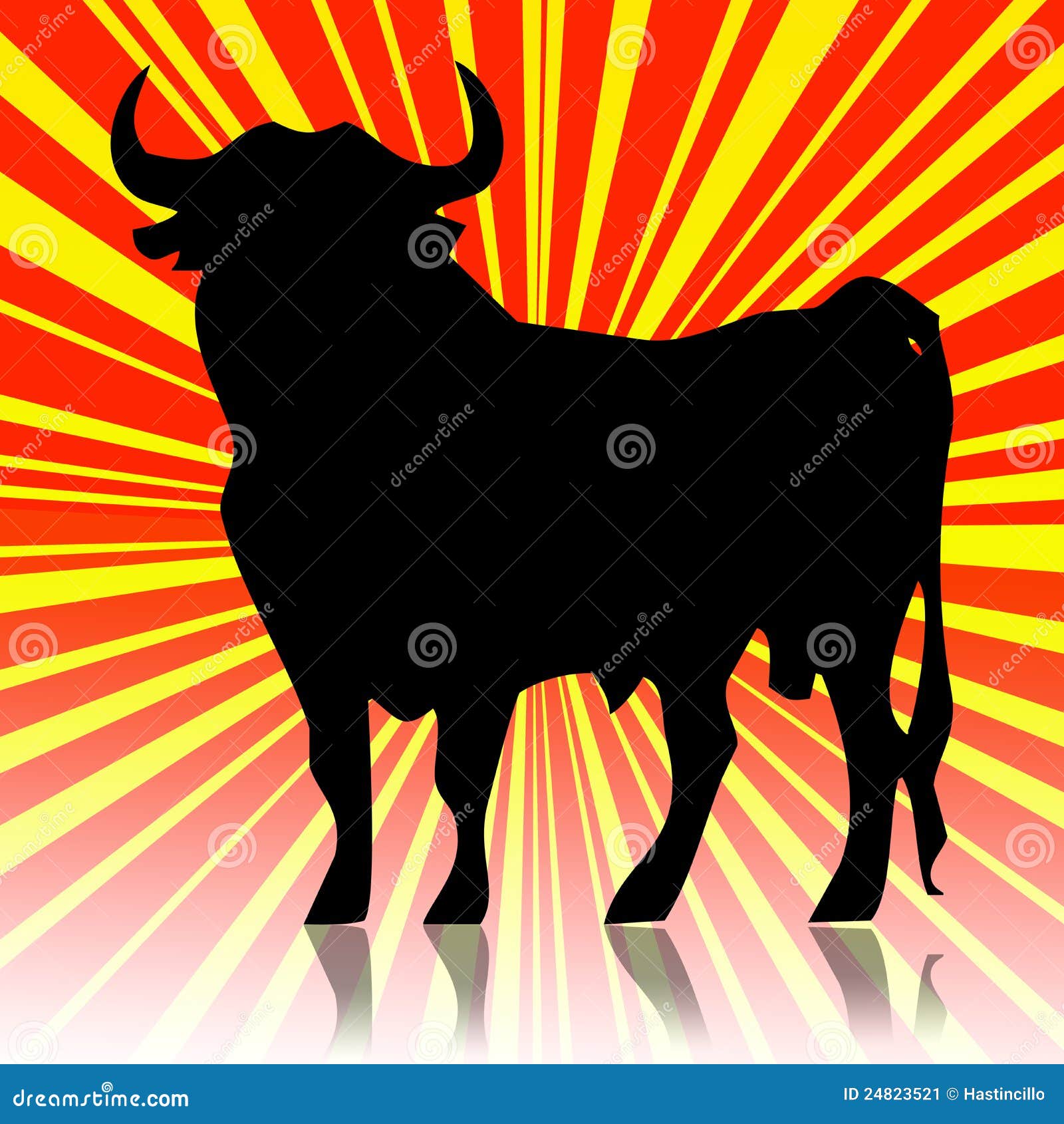 Page De Garde Espagnol Taureau Taureau espagnol illustration stock. Illustration du chéri - 24823521