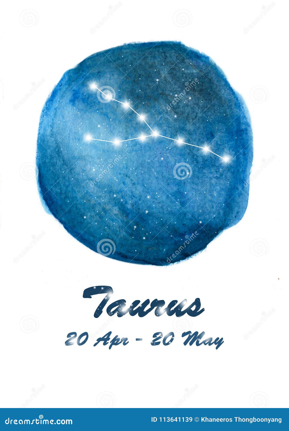 Taurus Constellation Icon of Zodiac Sign Taurus in Cosmic Stars Space ...