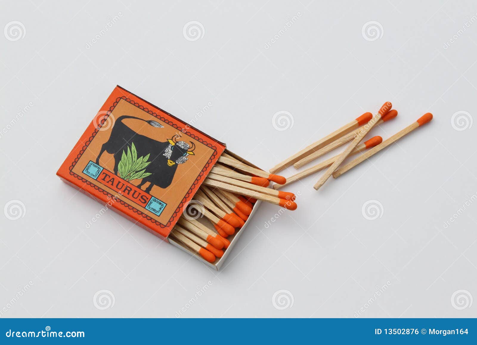 Taurus zodiac matches stock photo. Image of close, isolated 13502876