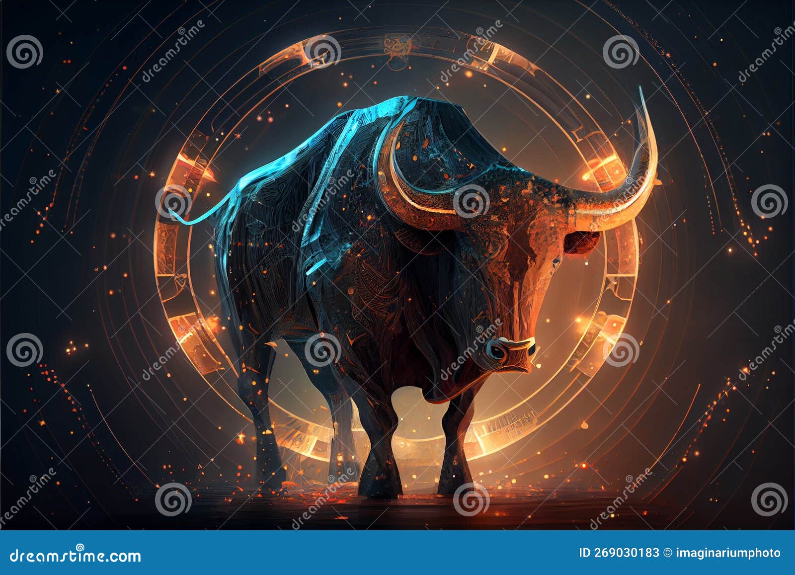 Bull Face In Space With Stars Behind It Background Taurus Picture  Background Image And Wallpaper for Free Download