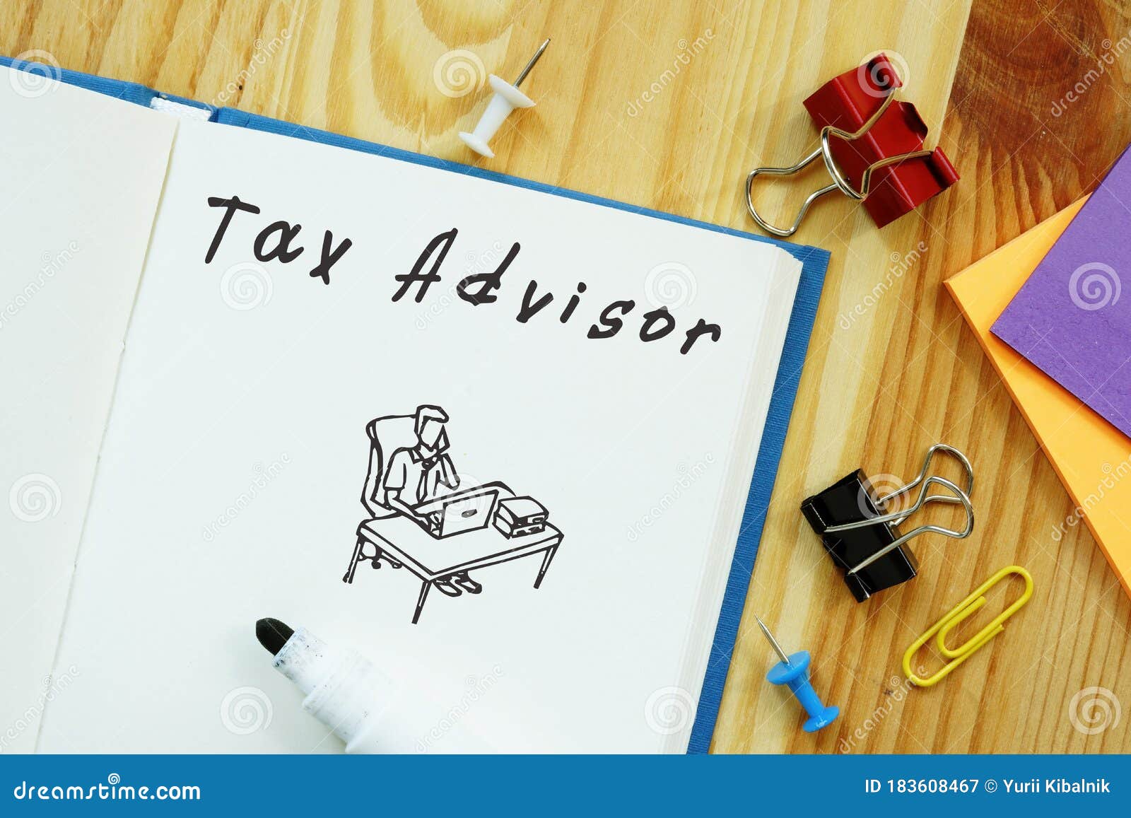 Tax Advisor Inscription on the Piece of Paper Stock Image Image of taxation, business 183608467
