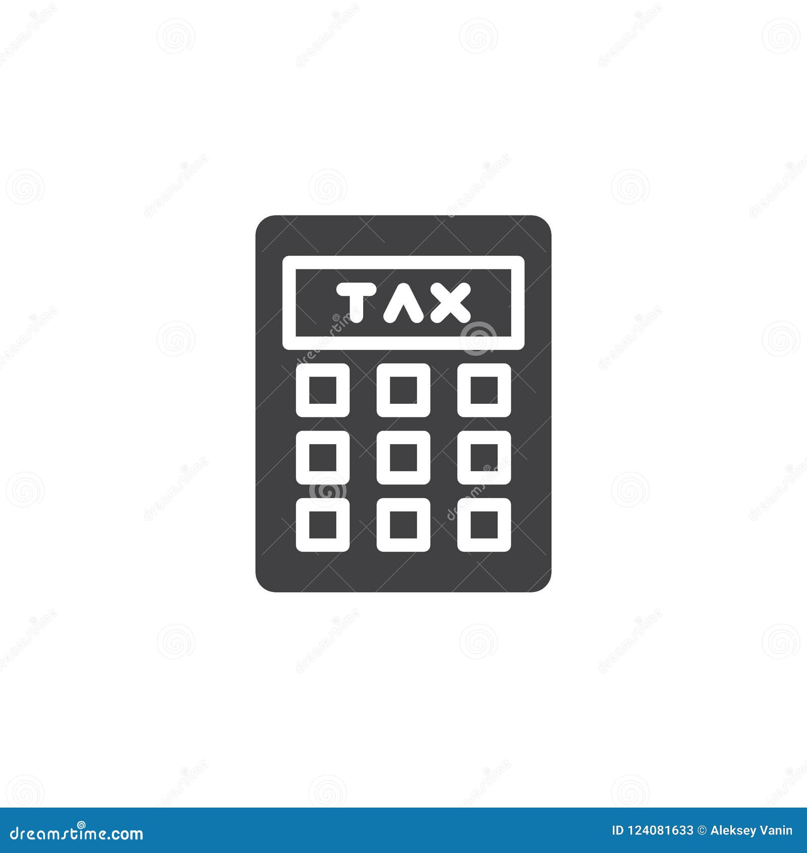 Tax calculator vector icon stock vector. Illustration of simple 124081633