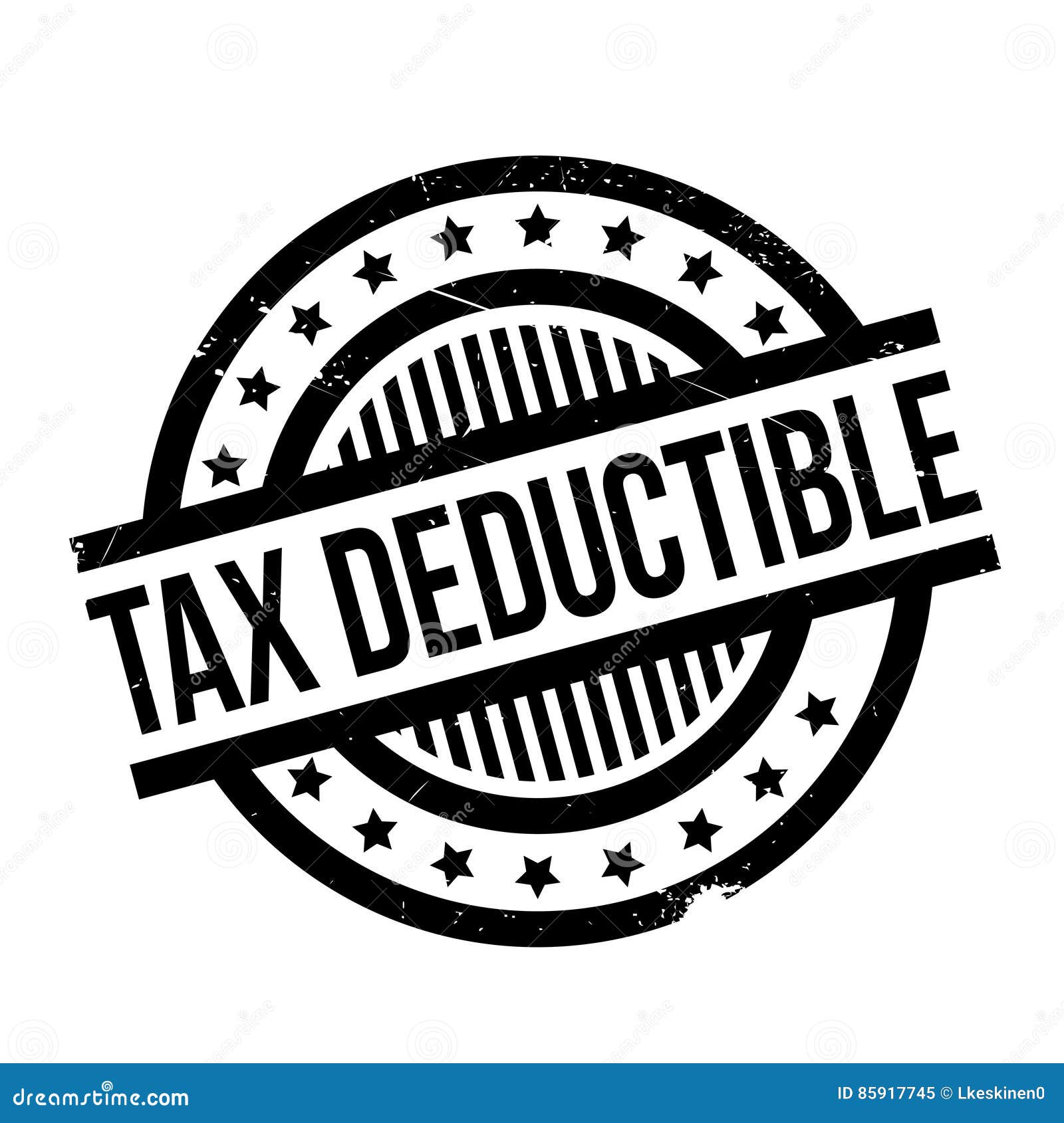Tax Deductible Rubber Stamp Stock Illustration  Illustration of