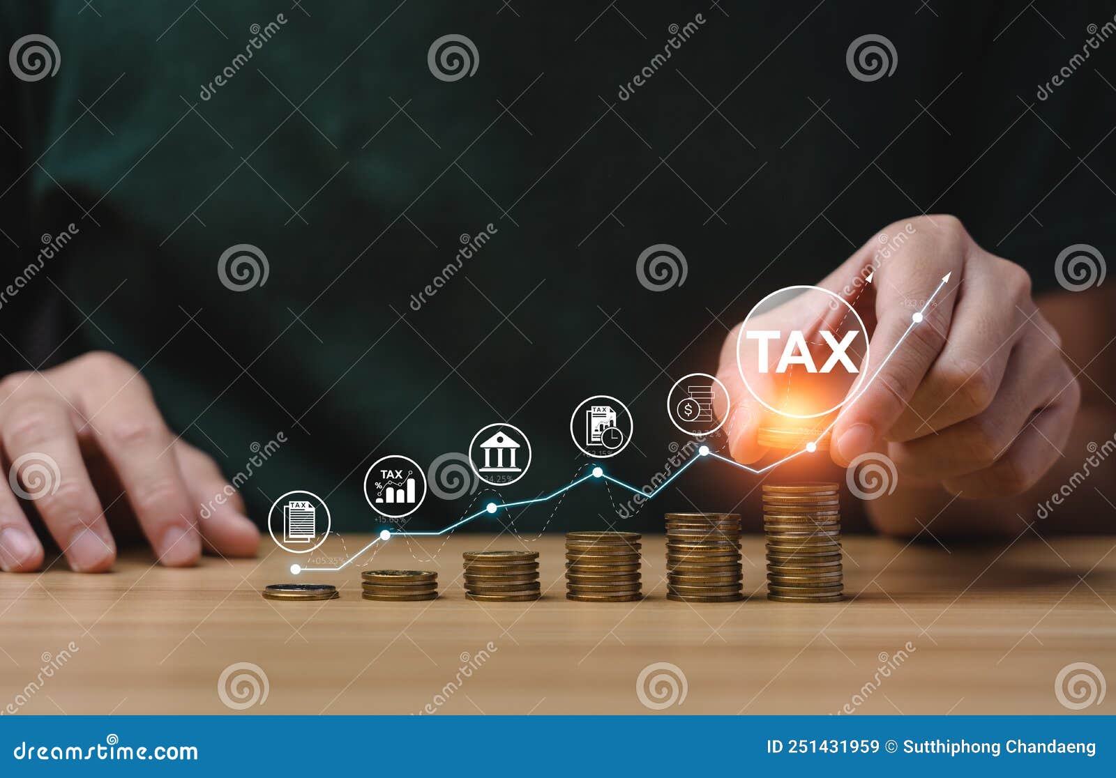 tax-deduction-planning-concept-expenses-account-vat-income-tax-and