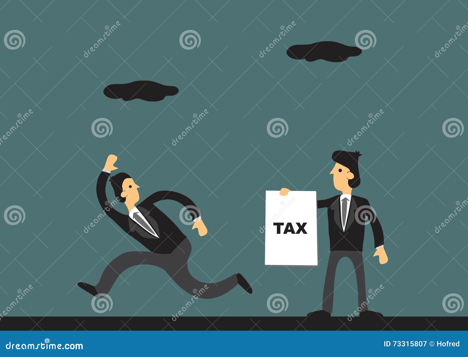 tax evasion concept funny cartoon  