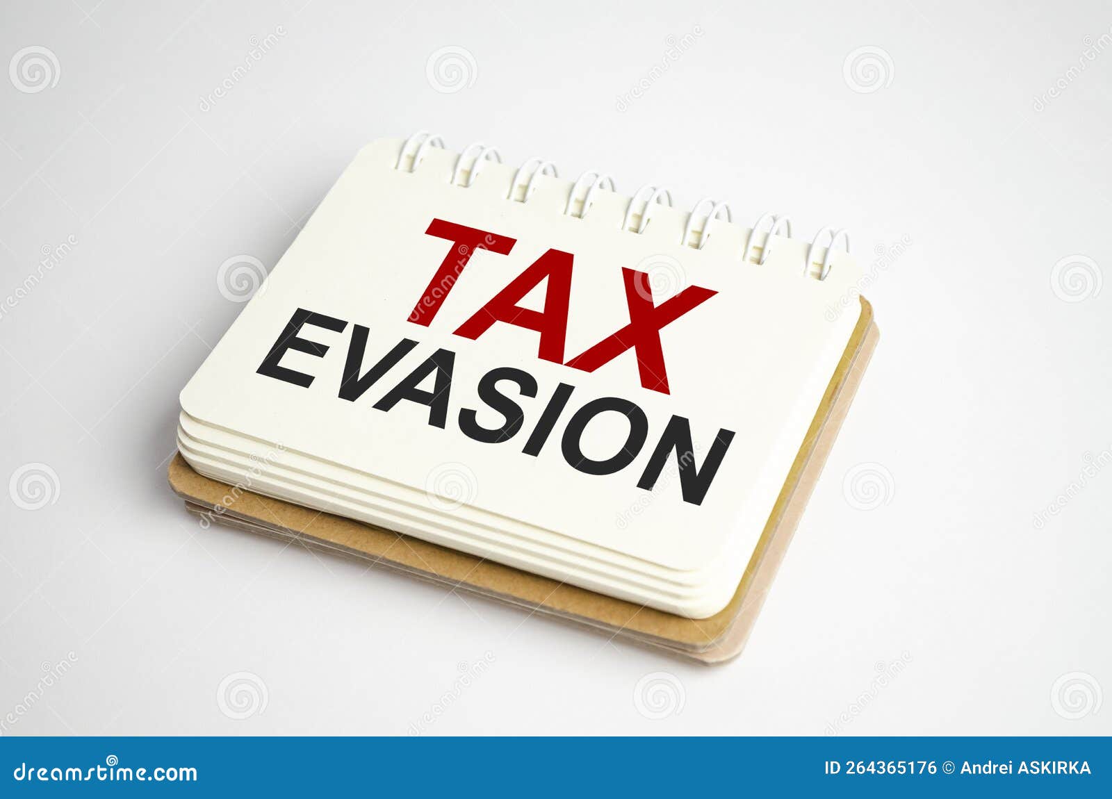 Tax Evasion Text on Business Paper on Office Table Stock Photo Image of conceptual, property