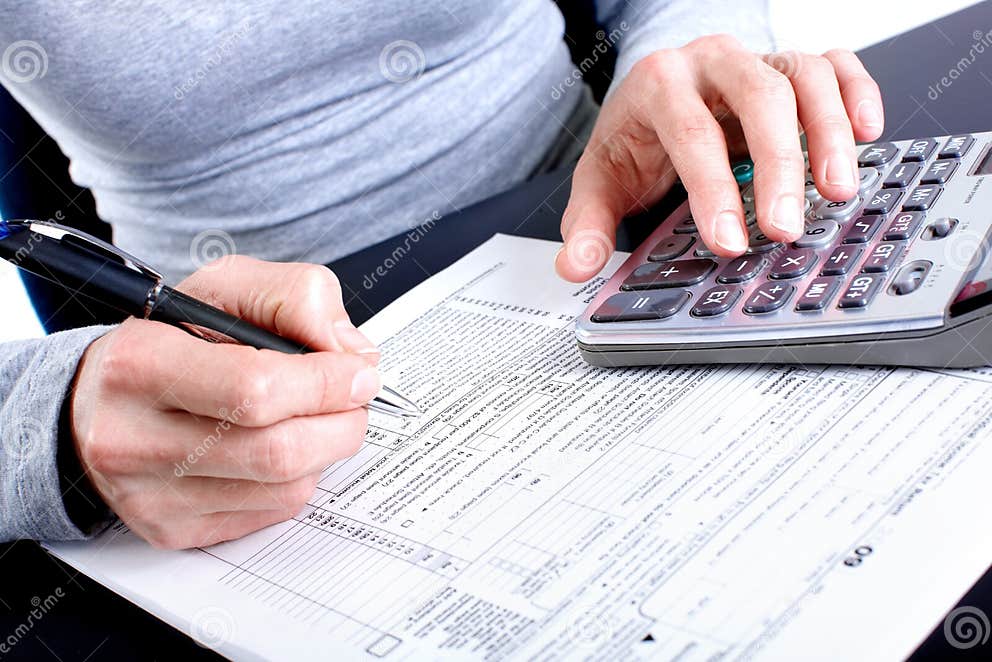 Tax Form stock photo. Image of calculator, human, business - 12842384