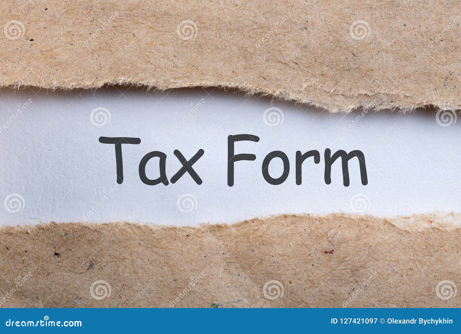 tax form - notification of the need to file tax returns, tax form in torn envelope