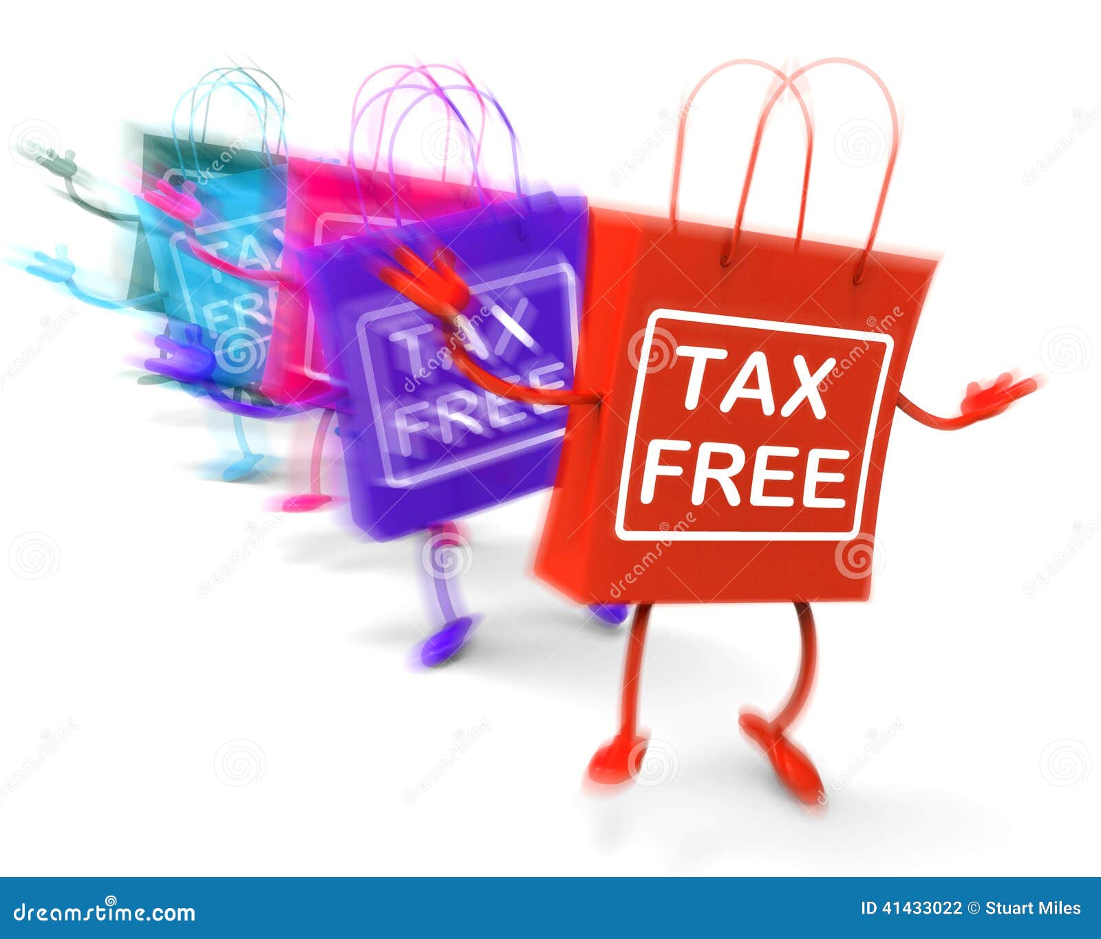 tax free shopping bags represent duty exempt discounts