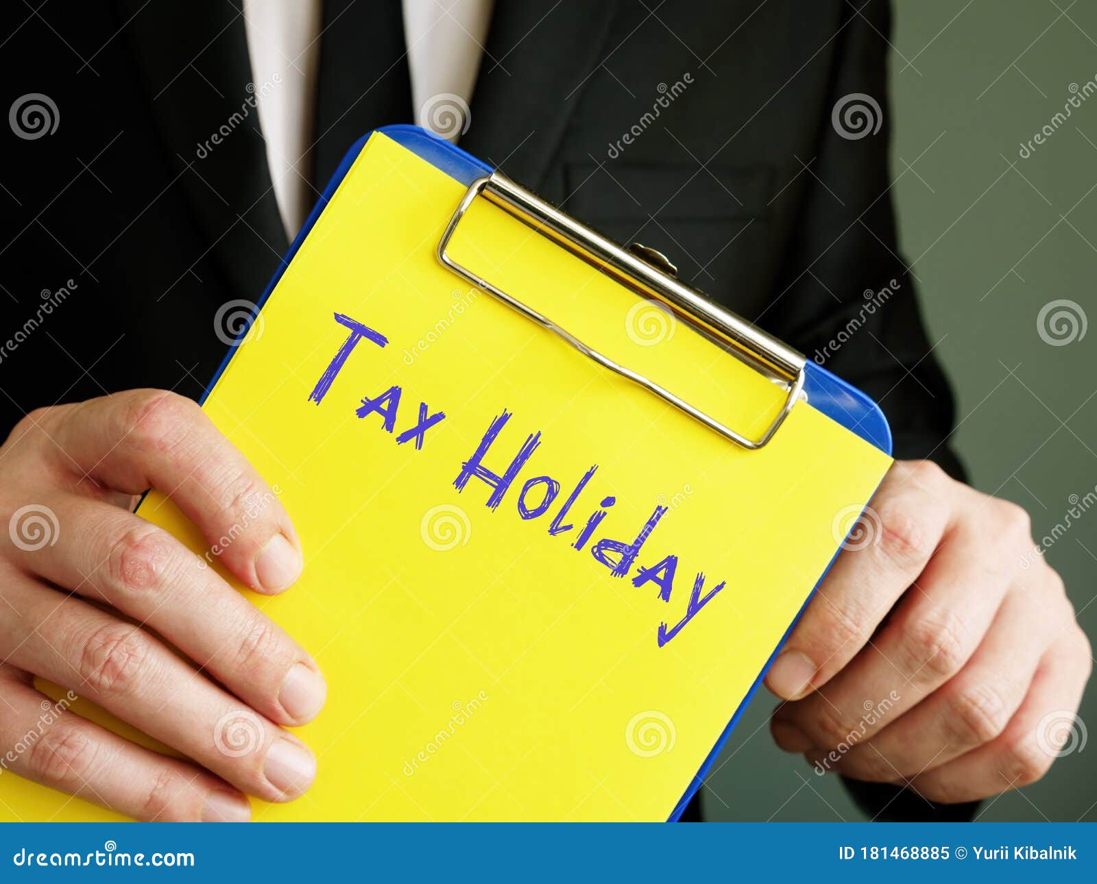 Tax Holiday Sign on the Page Stock Image Image of money, taxation