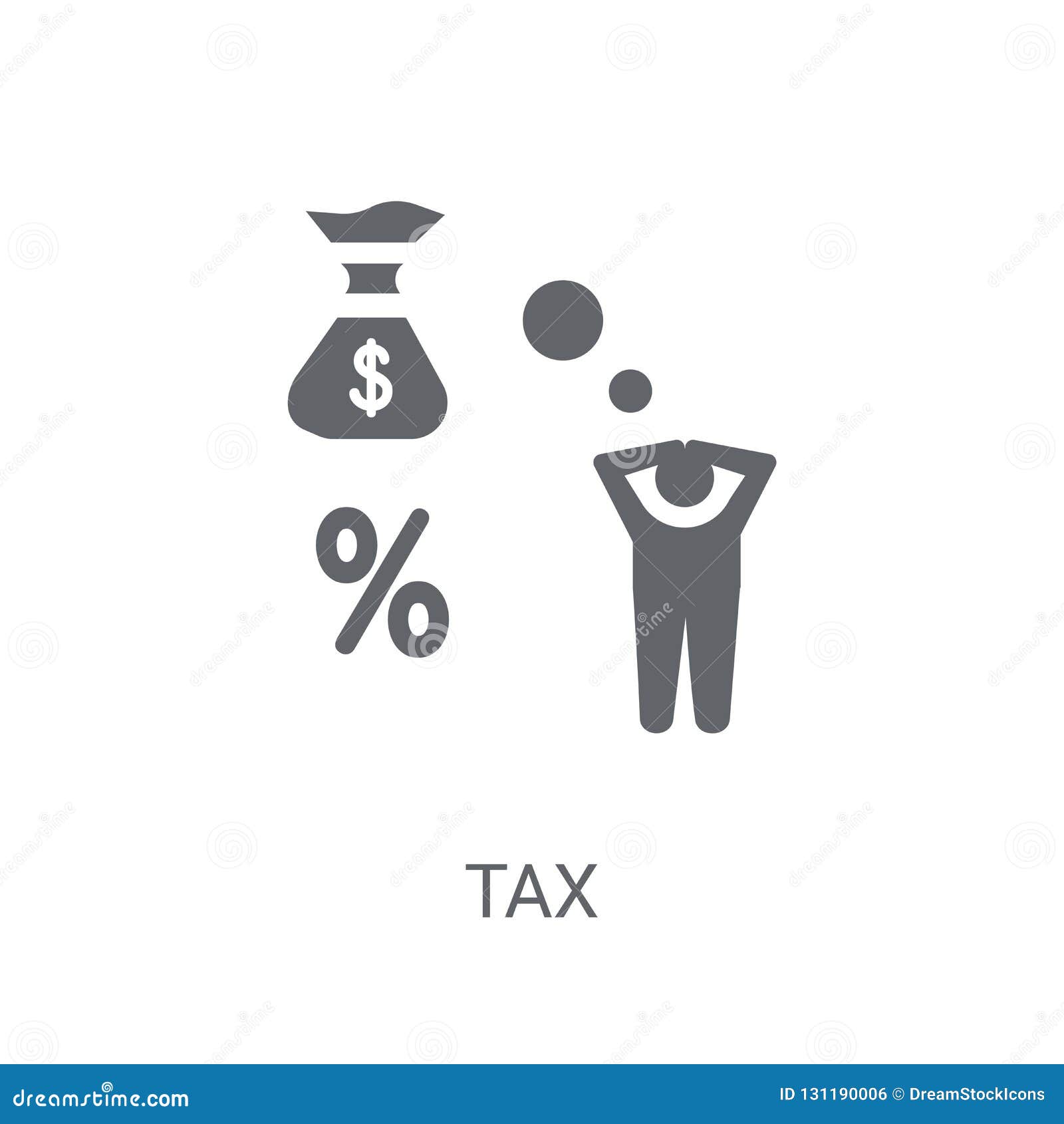 tax icon. trendy tax logo concept on white background from e-commerce and payment collection