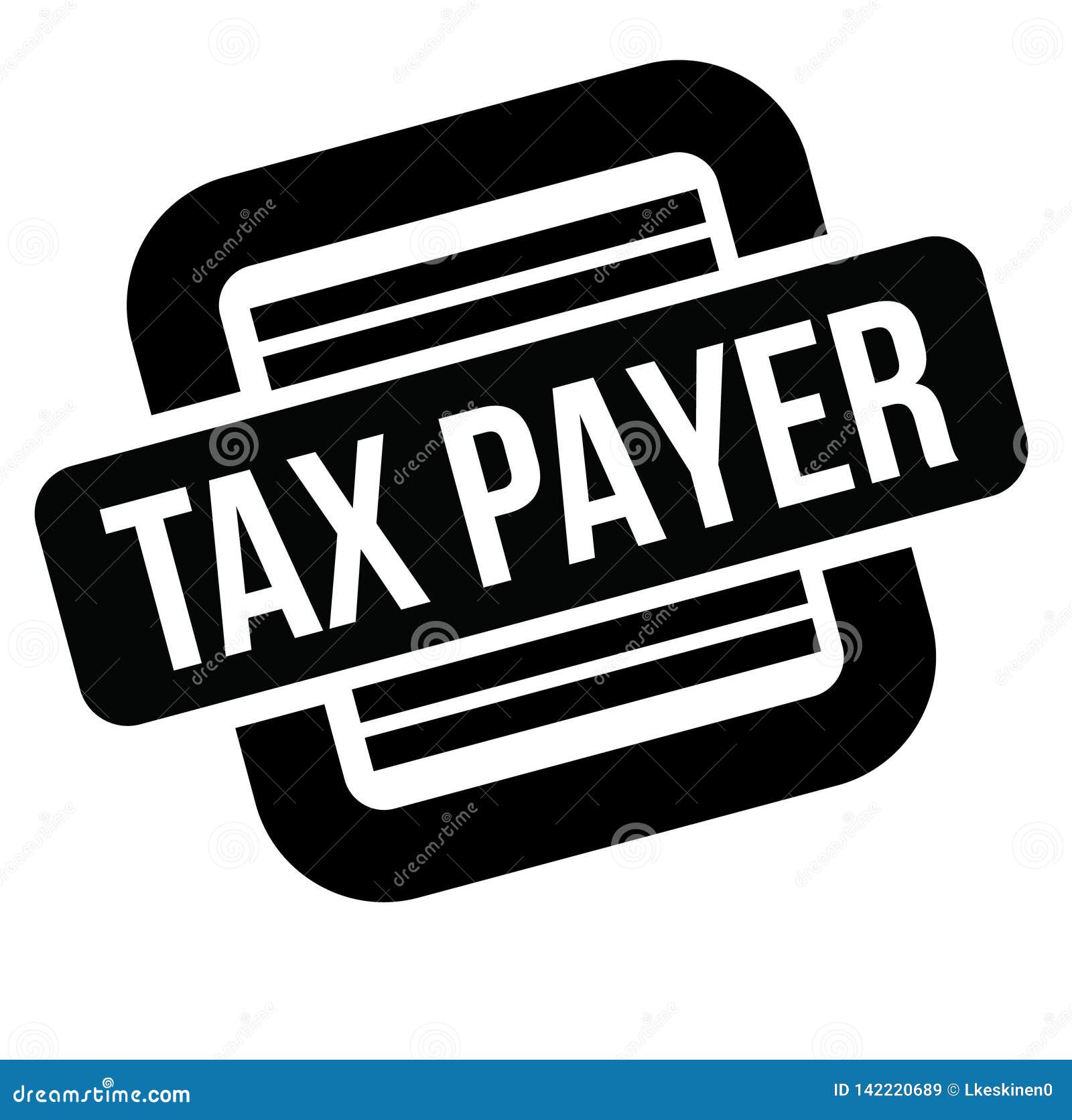 tax payer black stamp