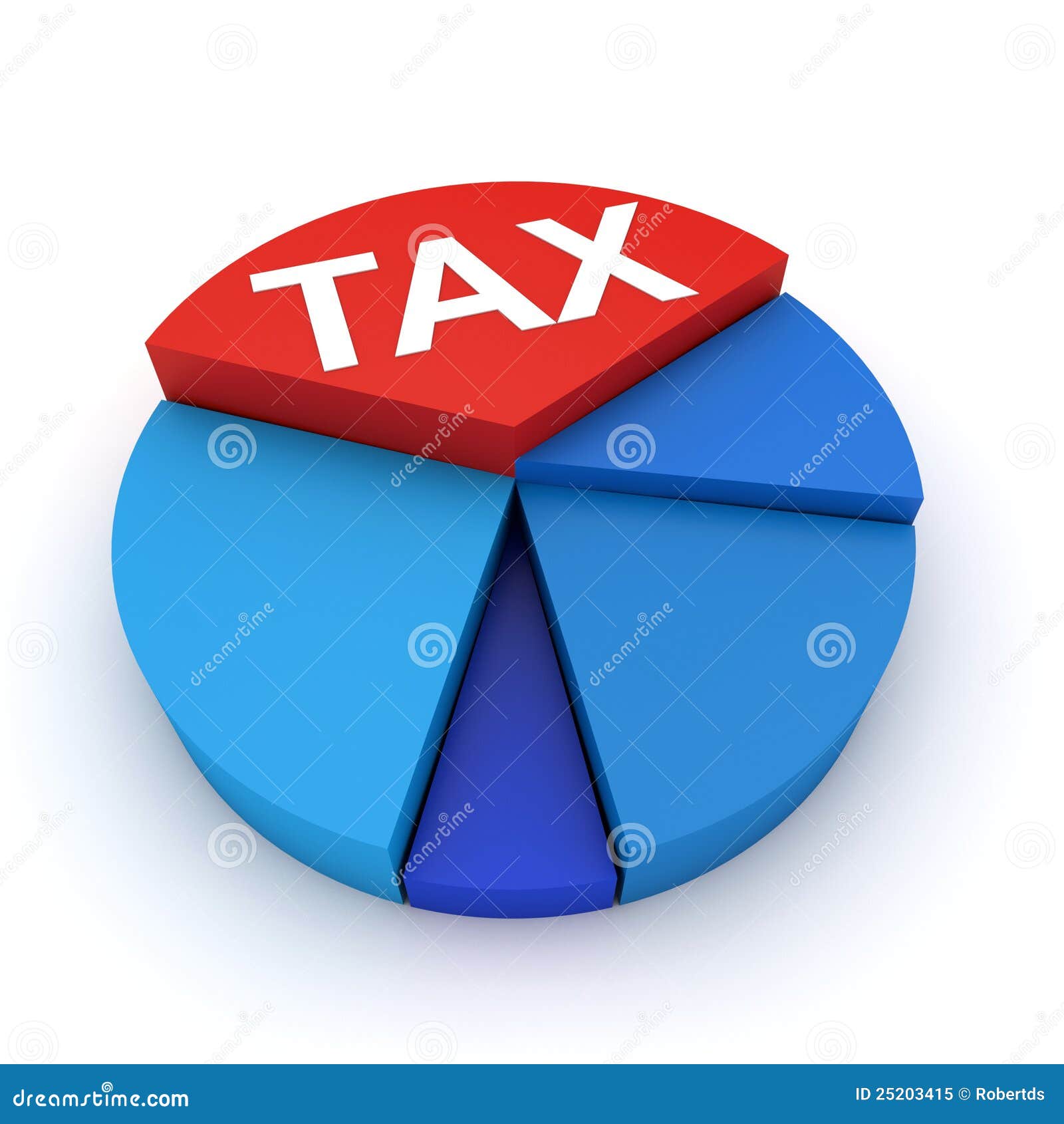 Tax pie chart stock illustration. Illustration of piece 25203415