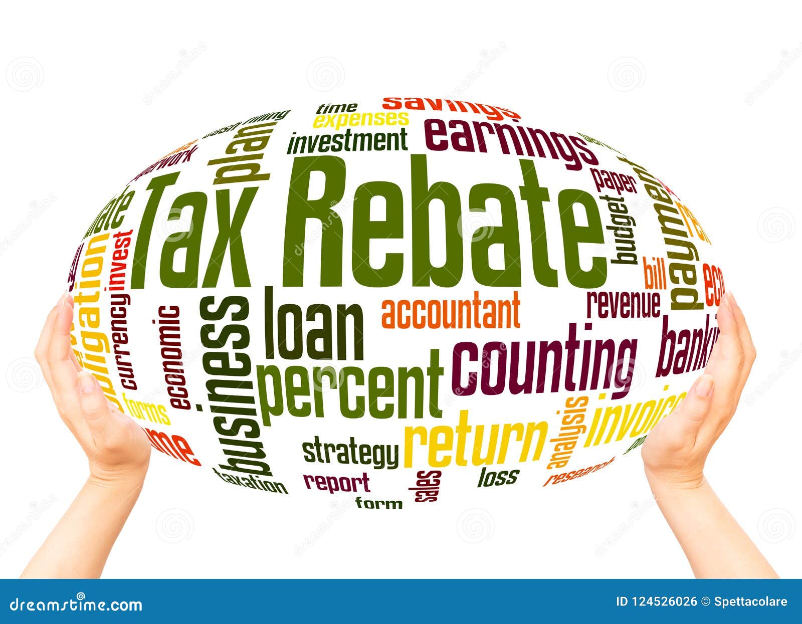 tax-rebate-word-cloud-hand-sphere-concept-stock-illustration