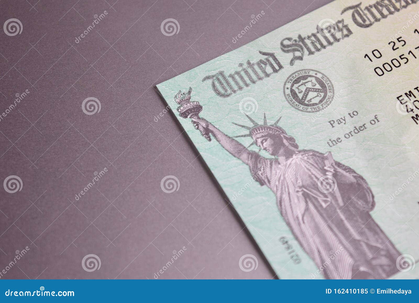 tax refund check from the united states treasury