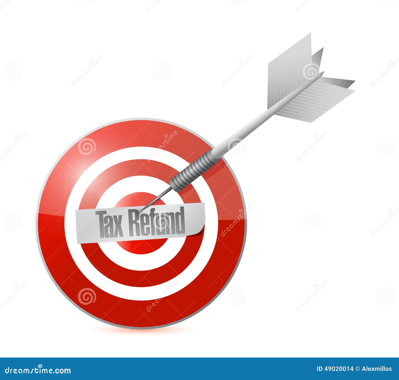 tax refund target illustration design over a white background