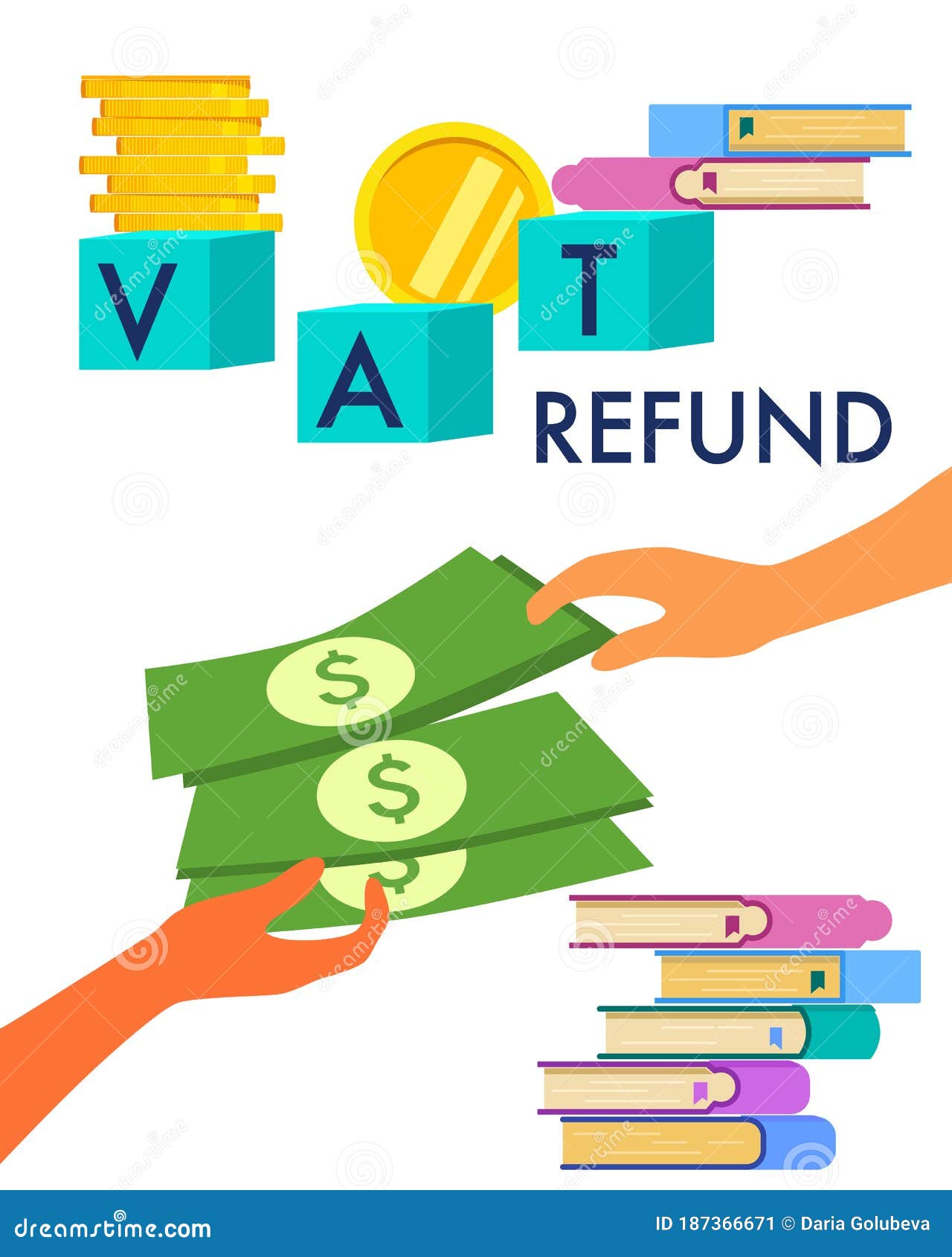 tax-return-vat-refund-or-other-money-back-operations-symbol-stock
