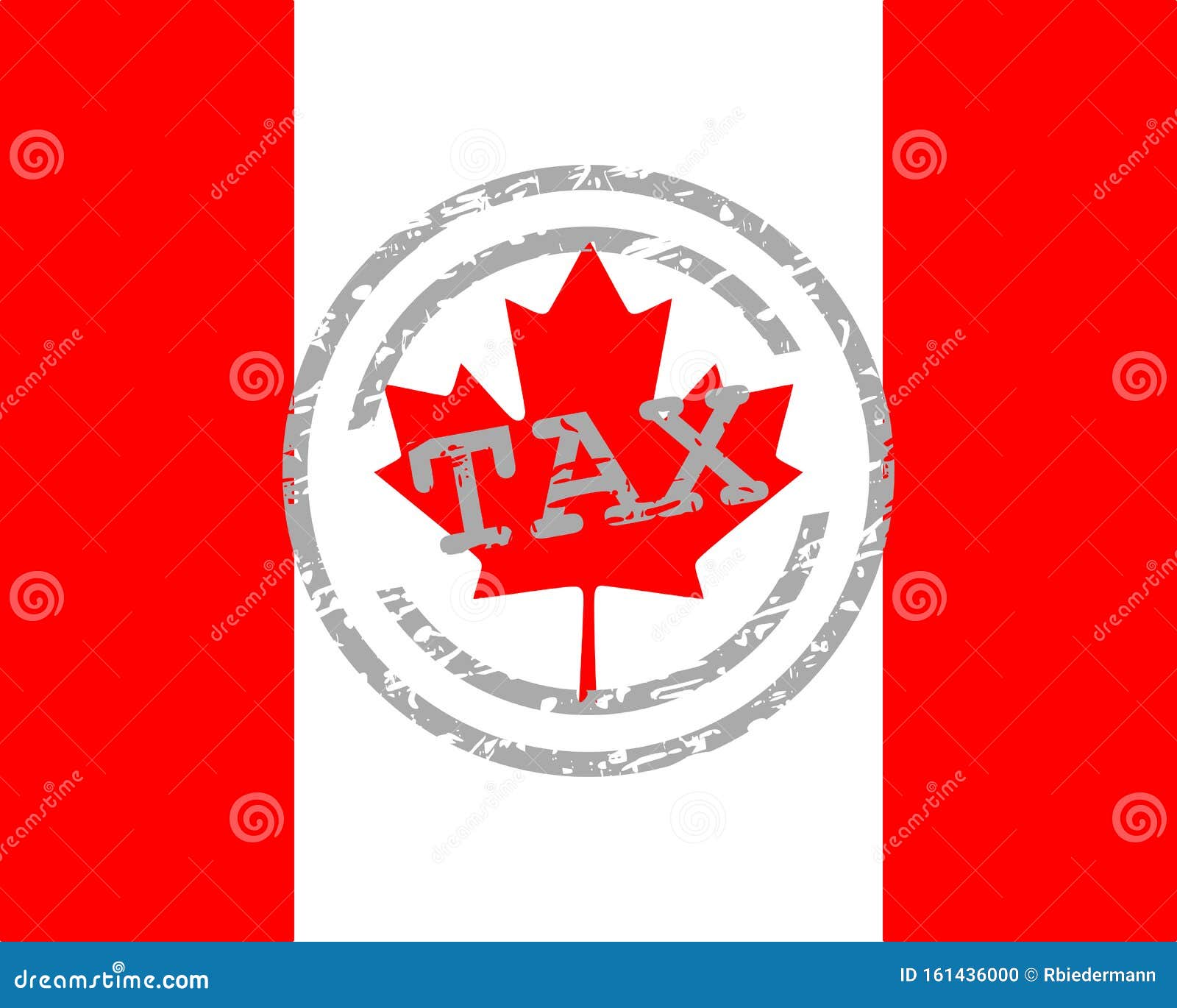 Tax Stamp and Flag of Canada Stock Vector Illustration of flag