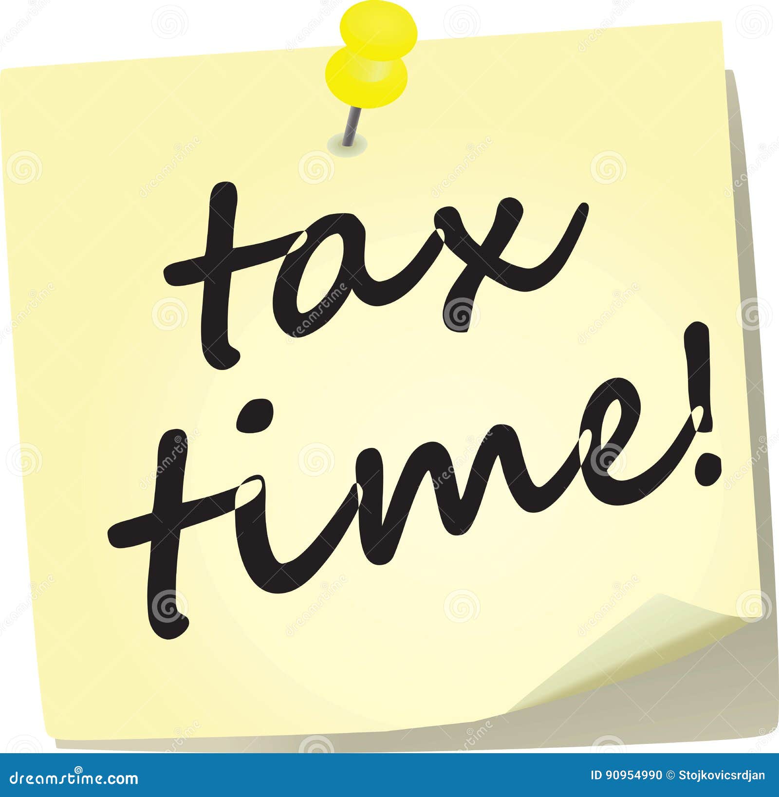 Tax time stock vector. Illustration of label, color, card 90954990