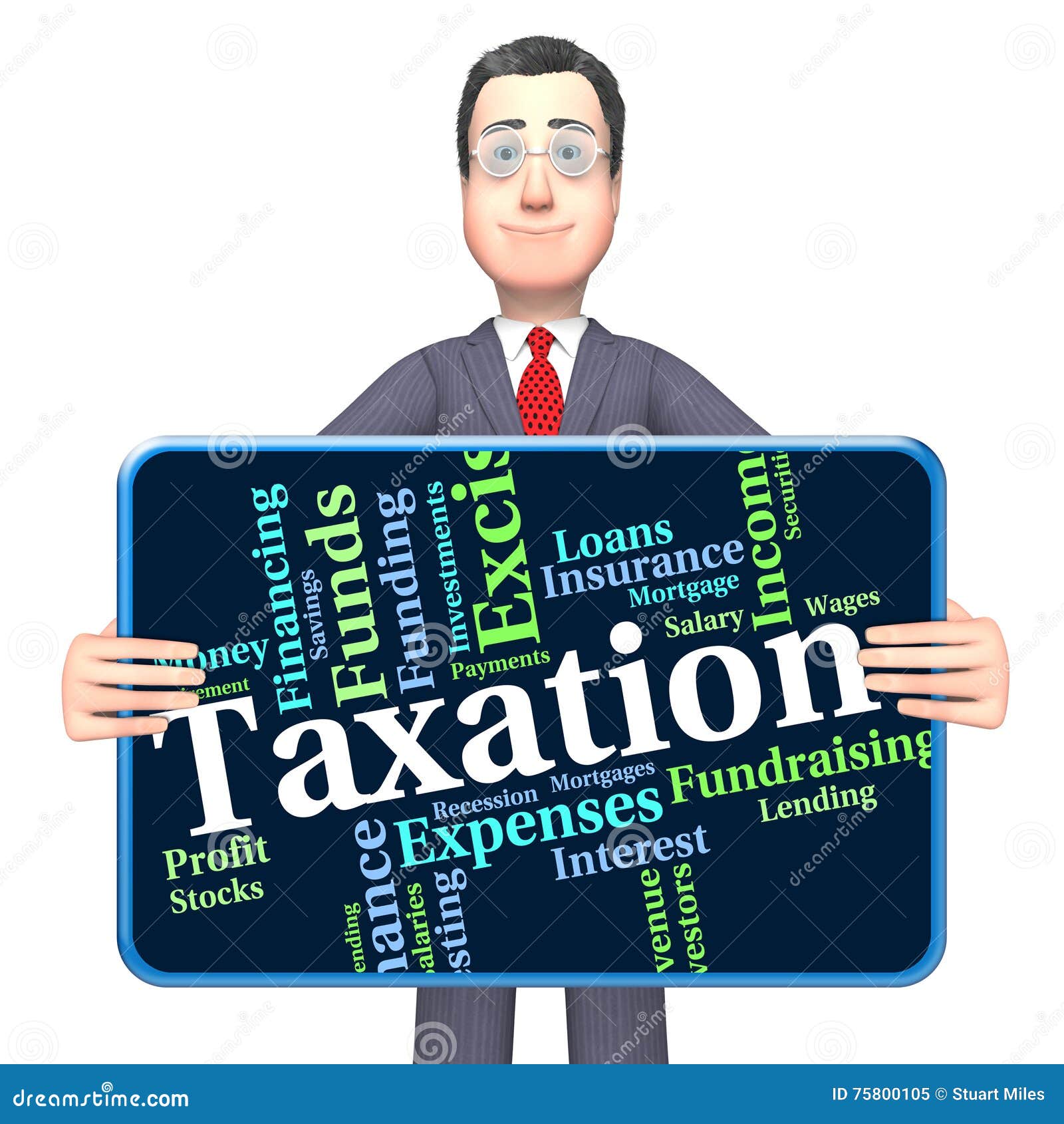 Taxation Word Indicates Levy Taxes and Irs Stock Illustration -  Illustration of taxation, duty: 75800105