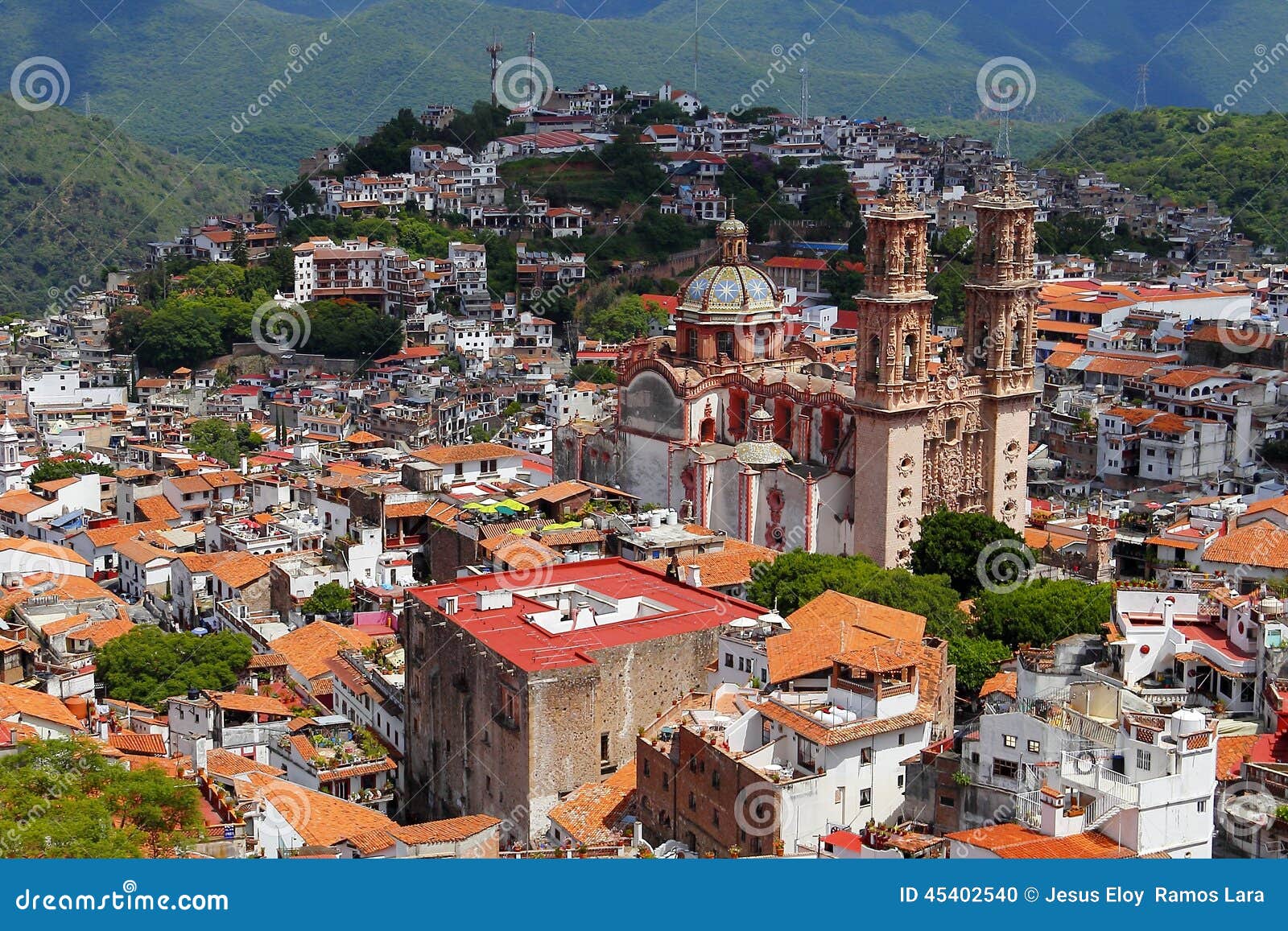 aerial view of the city of taxco, in guerrero viii