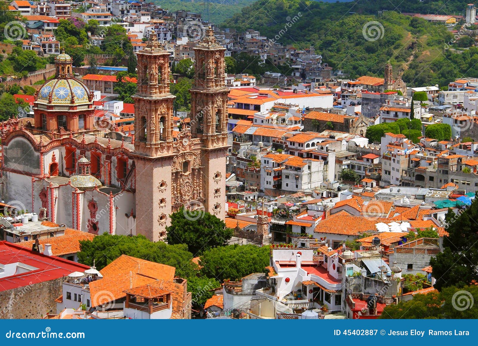 aerial view of the city of taxco, in guerrero ix