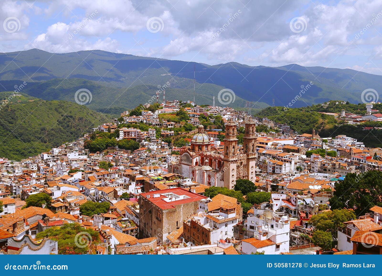aerial view of the city of taxco, in guerrero xi
