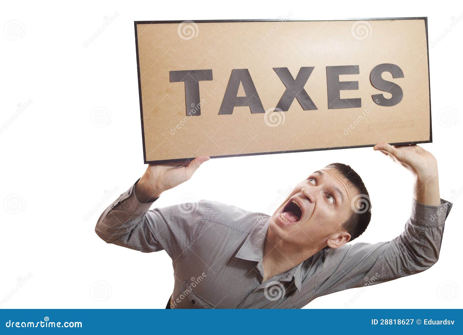 Taxes. stock image. Image of holding, finance, despair 28818627