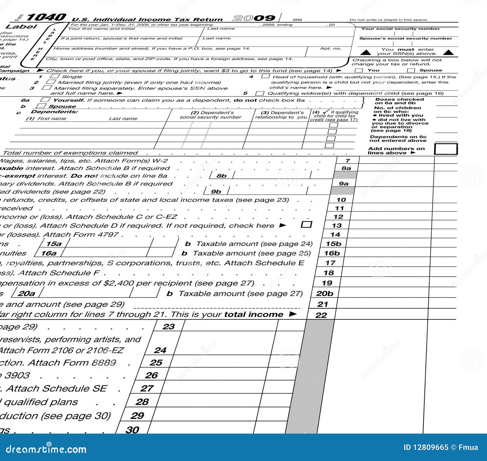 blank tax form