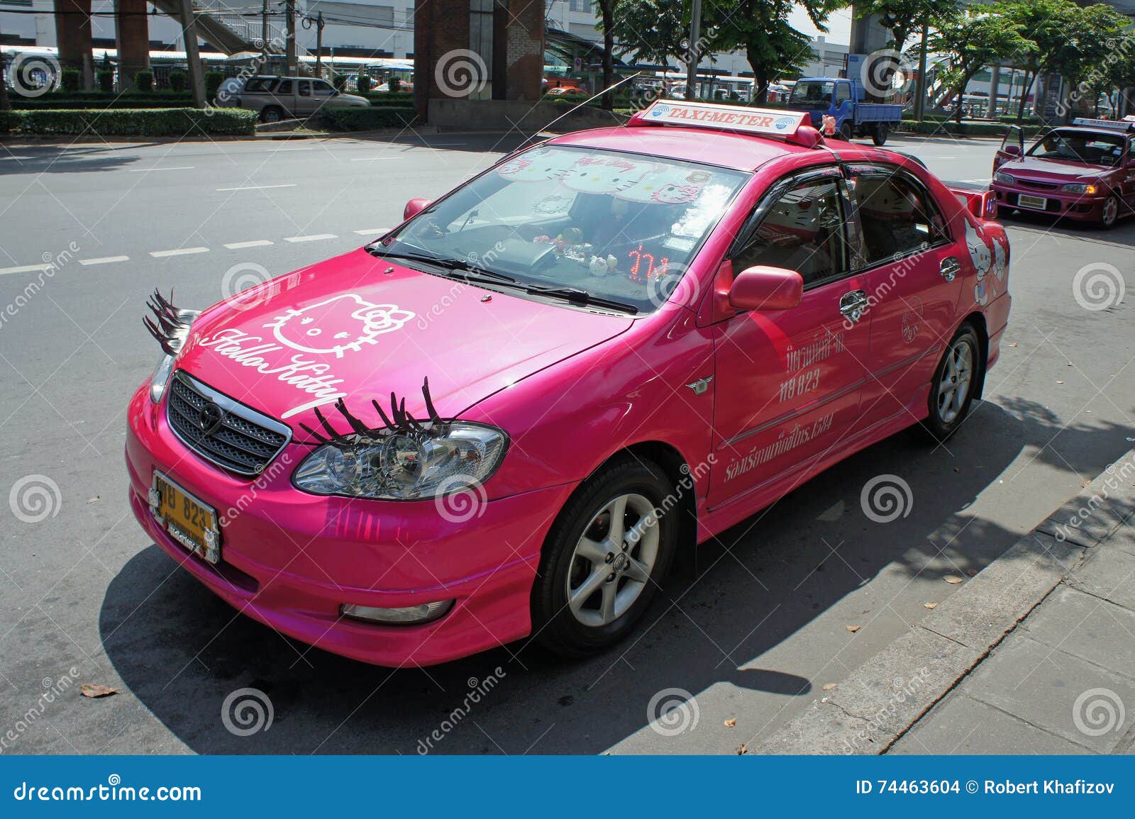 Taxi Car in the Street of Bangkok Decorated with Hello Kitty Cartoon Series in the Style of Thailand, October 20 Stock Image - Image of kawaii, editorial: 74463604