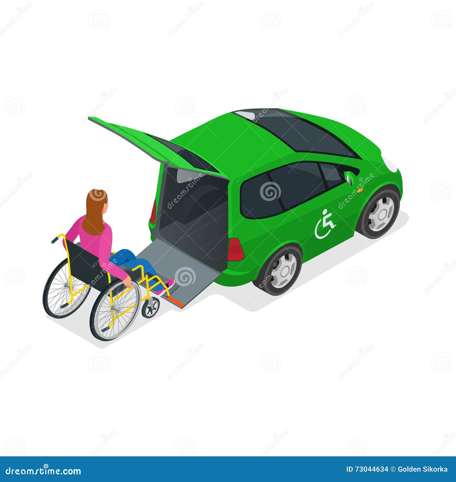 Physically Disabled Male Athlete With Prosthetic Legs Illustration