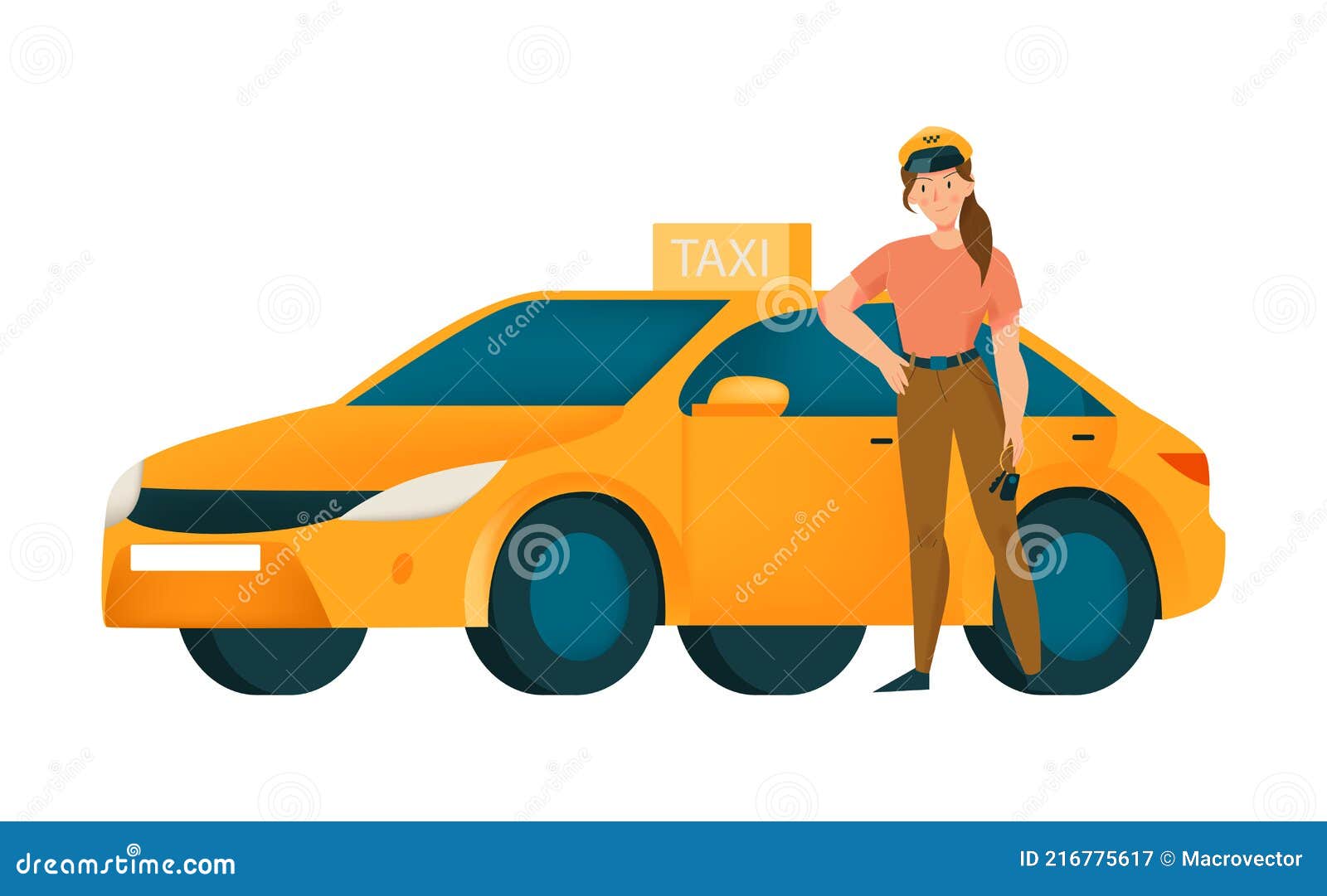 Taxi Driver Icon stock vector. Illustration of icon - 216775617