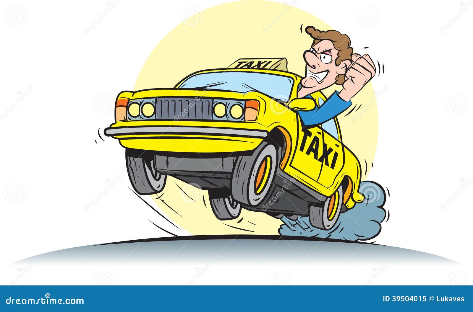 Taxi driver stock vector. Illustration of vector, emotion - 39504015