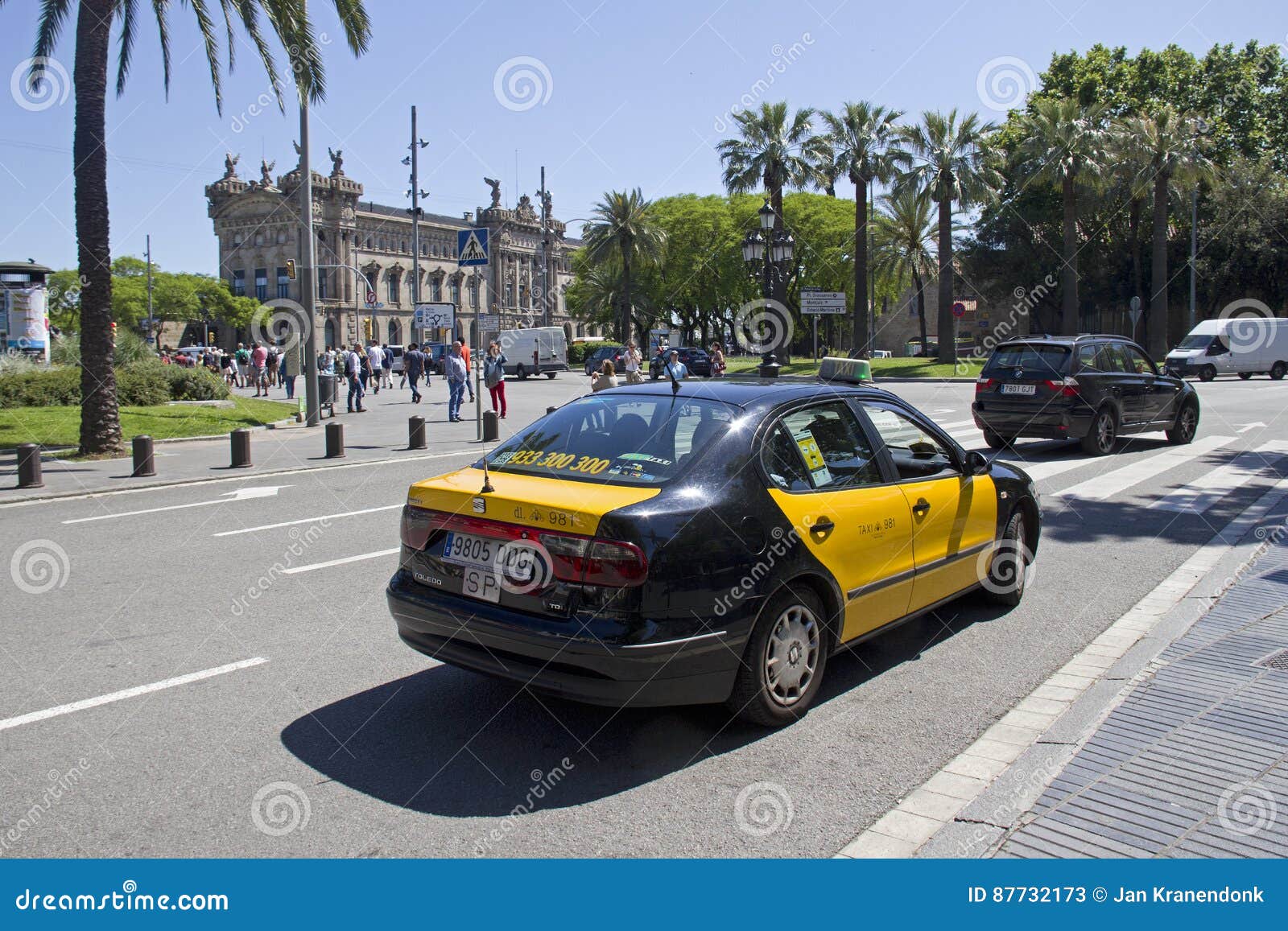 Taxi en Barcelona foto de archivo editorial. Imagen de casilla 87732173