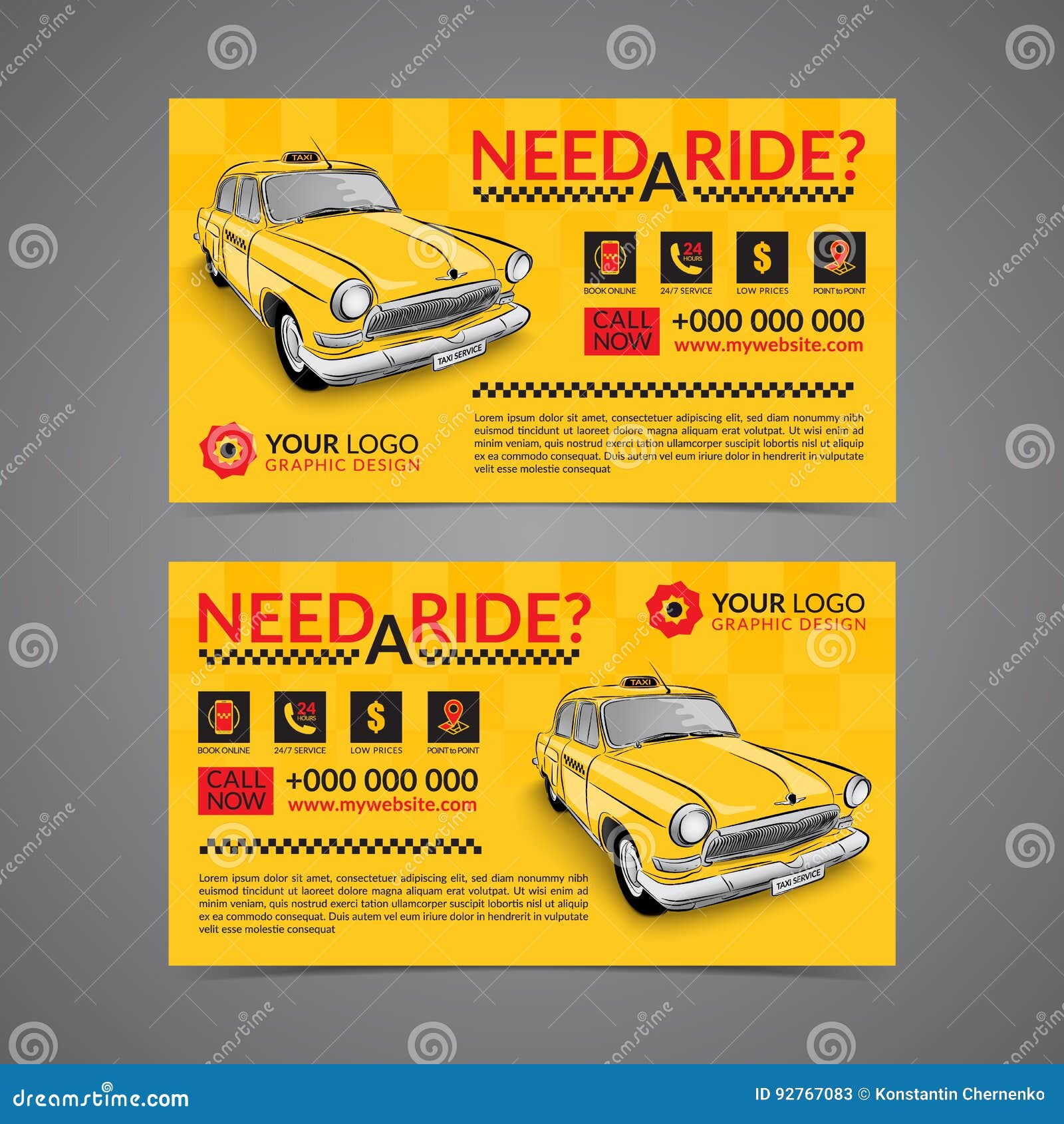 Taxi Pickup Service Business Card Layout Template. Stock Vector Throughout Transport Business Cards Templates Free