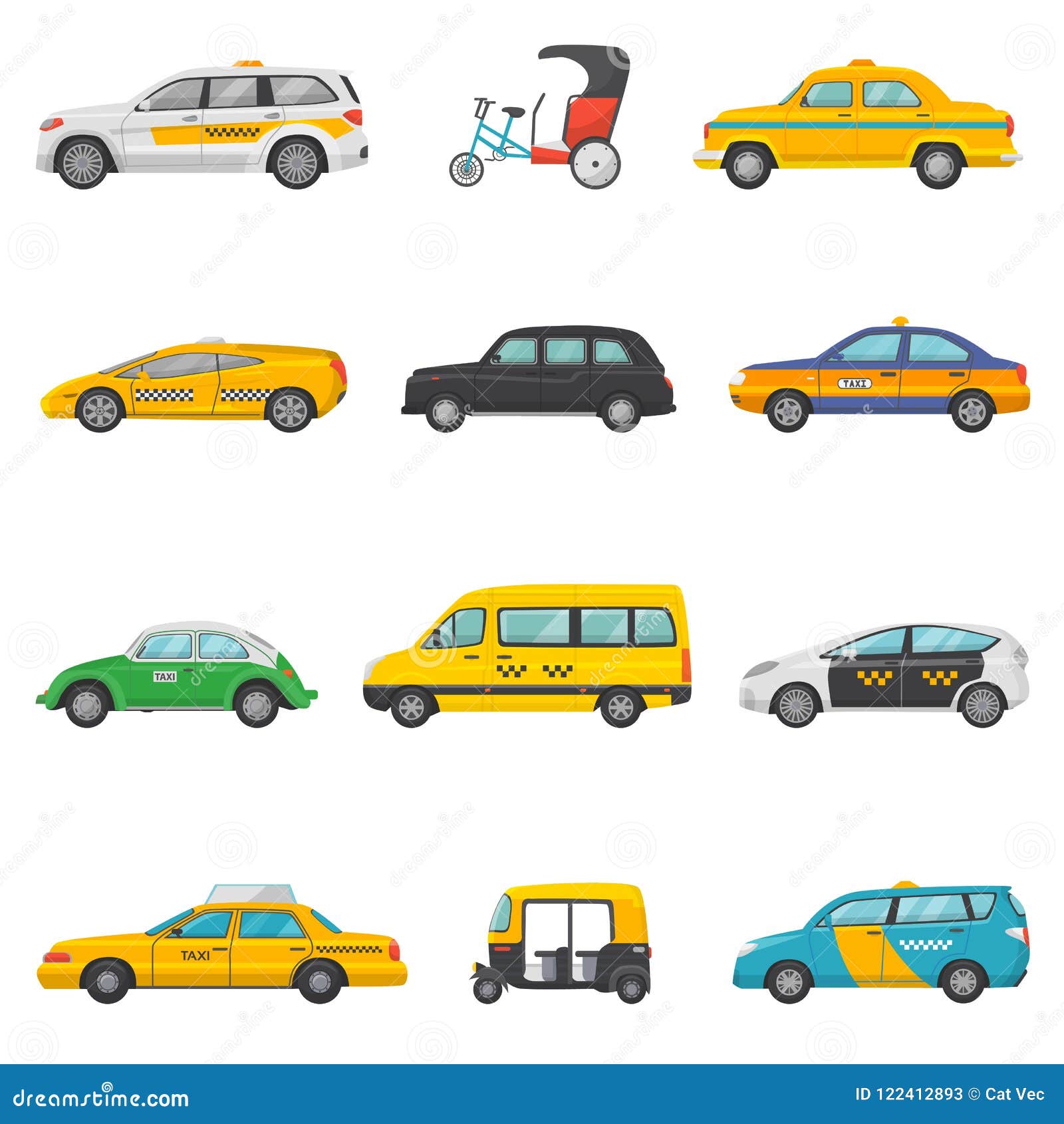 Taxiauto Stock Vektor Art und mehr Bilder von Taxi - Taxi, Vektor