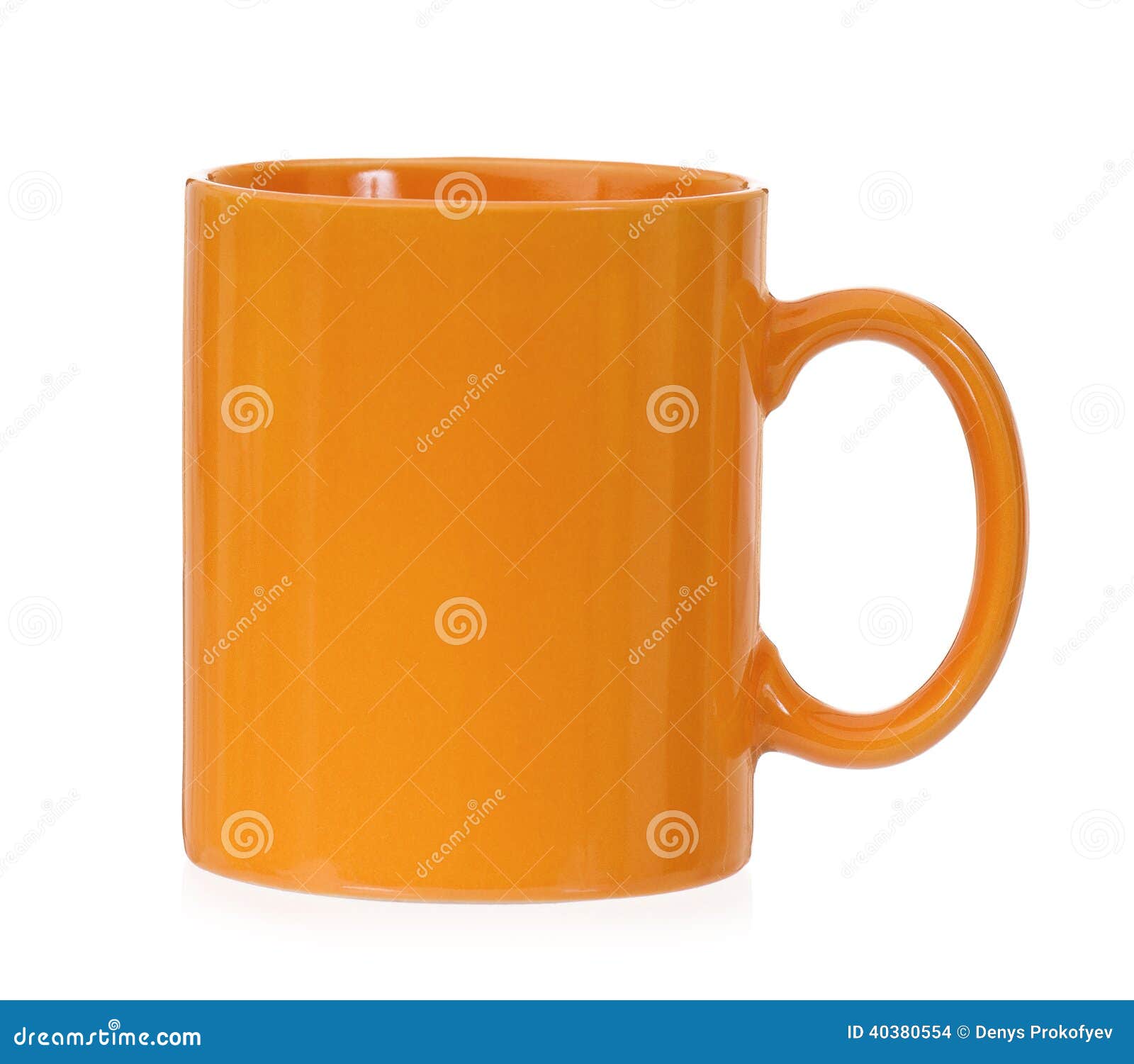 Porcelana Fina Panotone 1505 Taza de Desayuno Color Naranja y Blanco