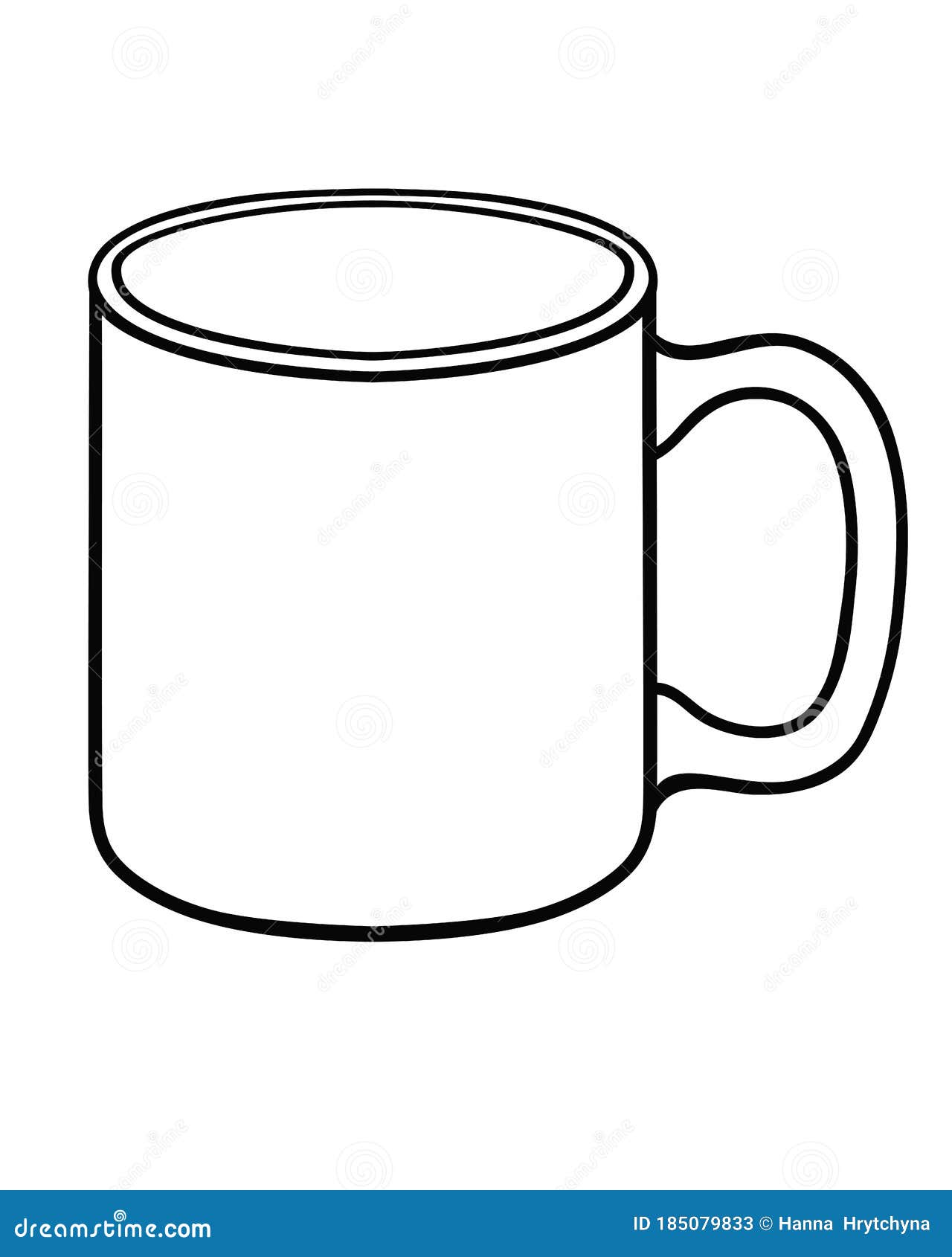 Taza De Té O Café, Imagen Lineal Vectorial Para Colorear. Esquema. Dibujo  Manual. Una Taza Es Un Elemento Lineal Para Un Libro De Ilustración del  Vector - Ilustración de aislado, café: 185079833