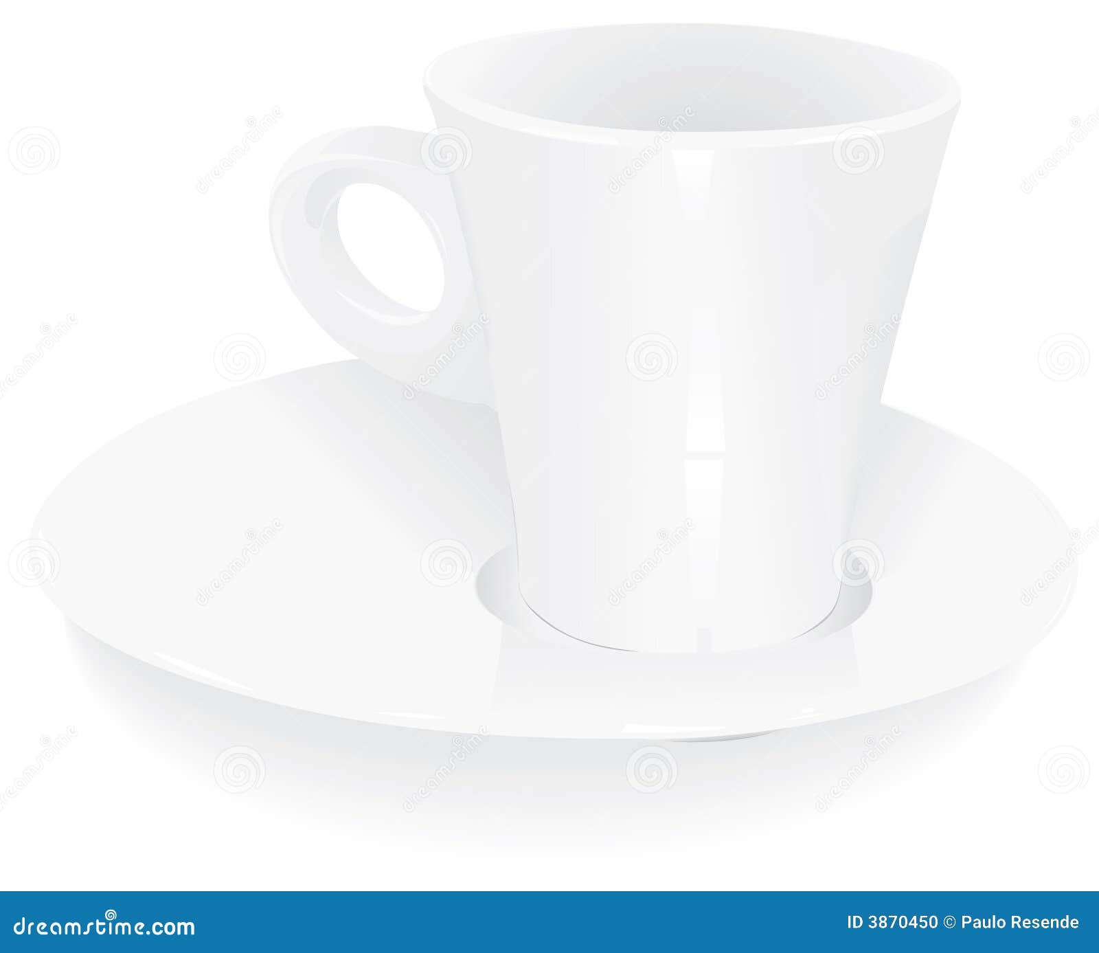 Illustrazione di vettore della tazza di caffè della porcellana