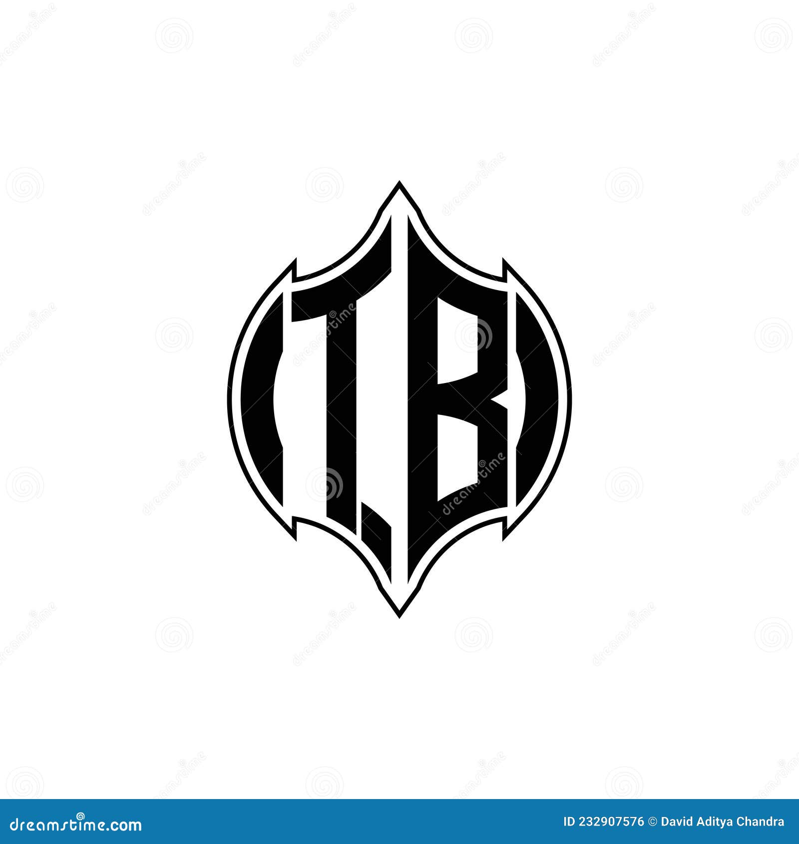 BM Logo monogram letter with shield and slice style design